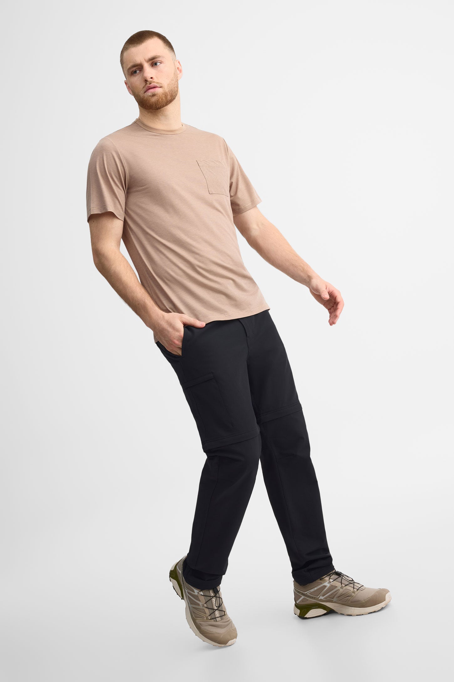 Pantalon cargo convertible extensible 4 sens - Homme && NOIR