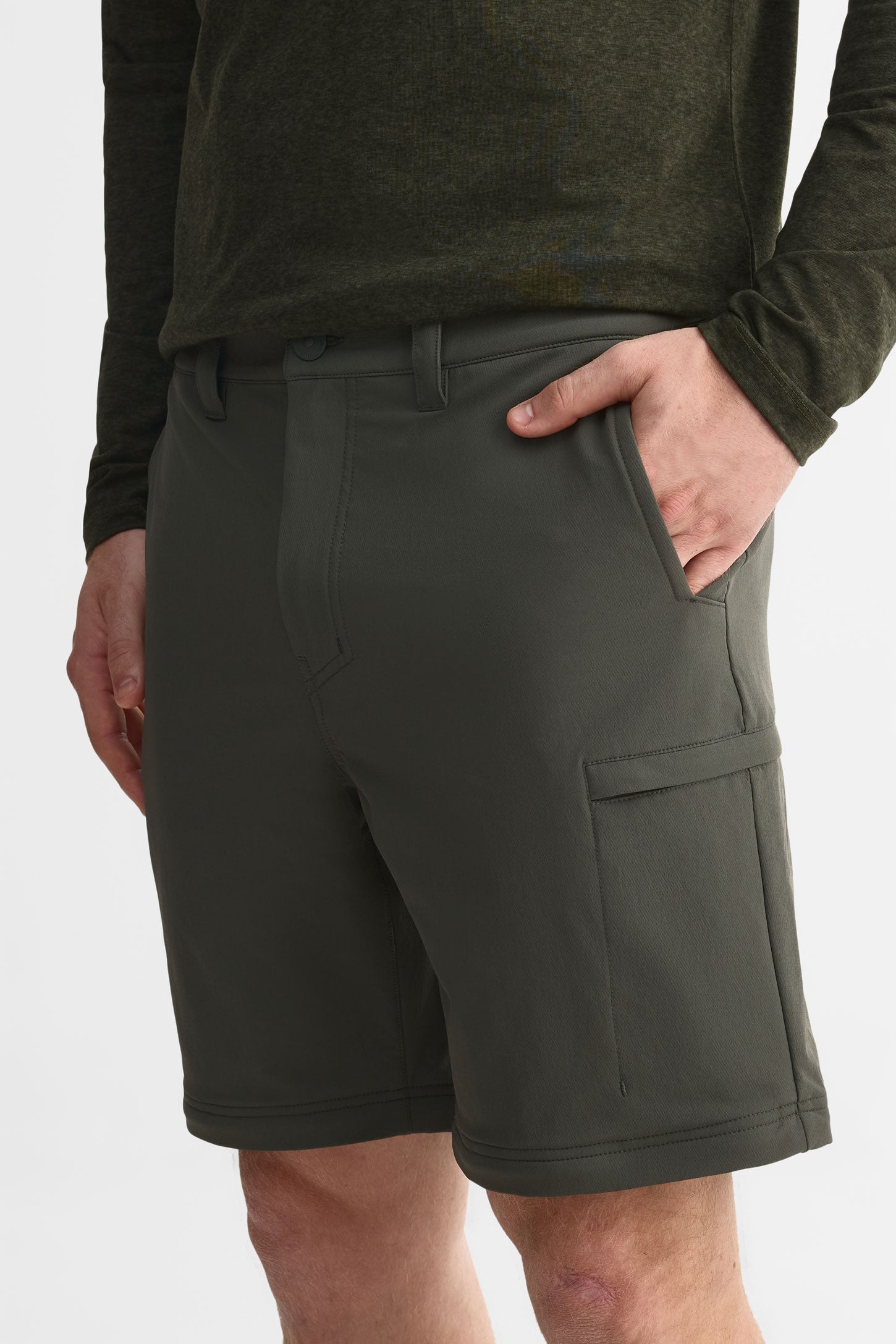 Pantalon cargo convertible extensible 4 sens - Homme && KAKI