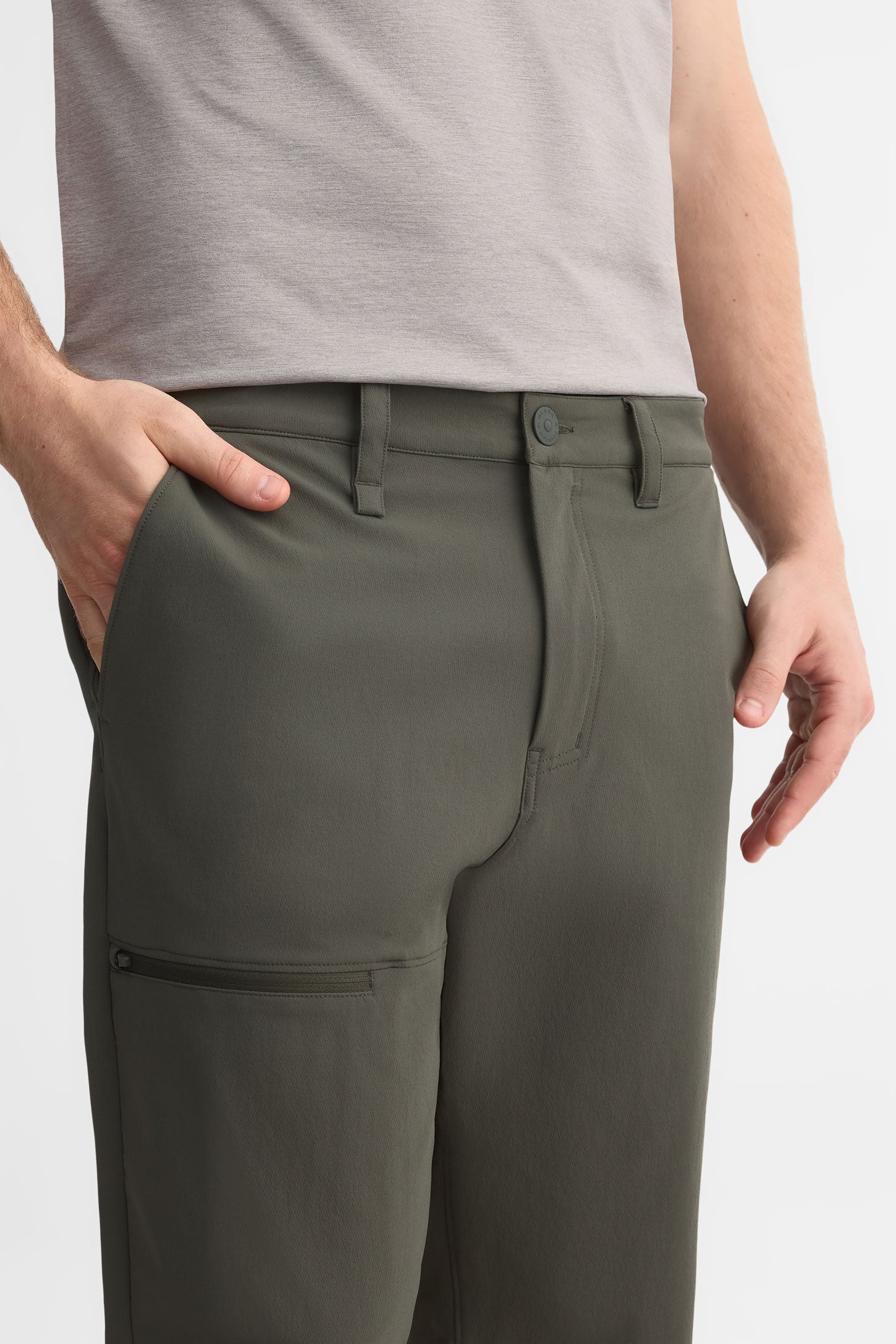 Pantalon coupe semi-ajustée - Homme && KAKI