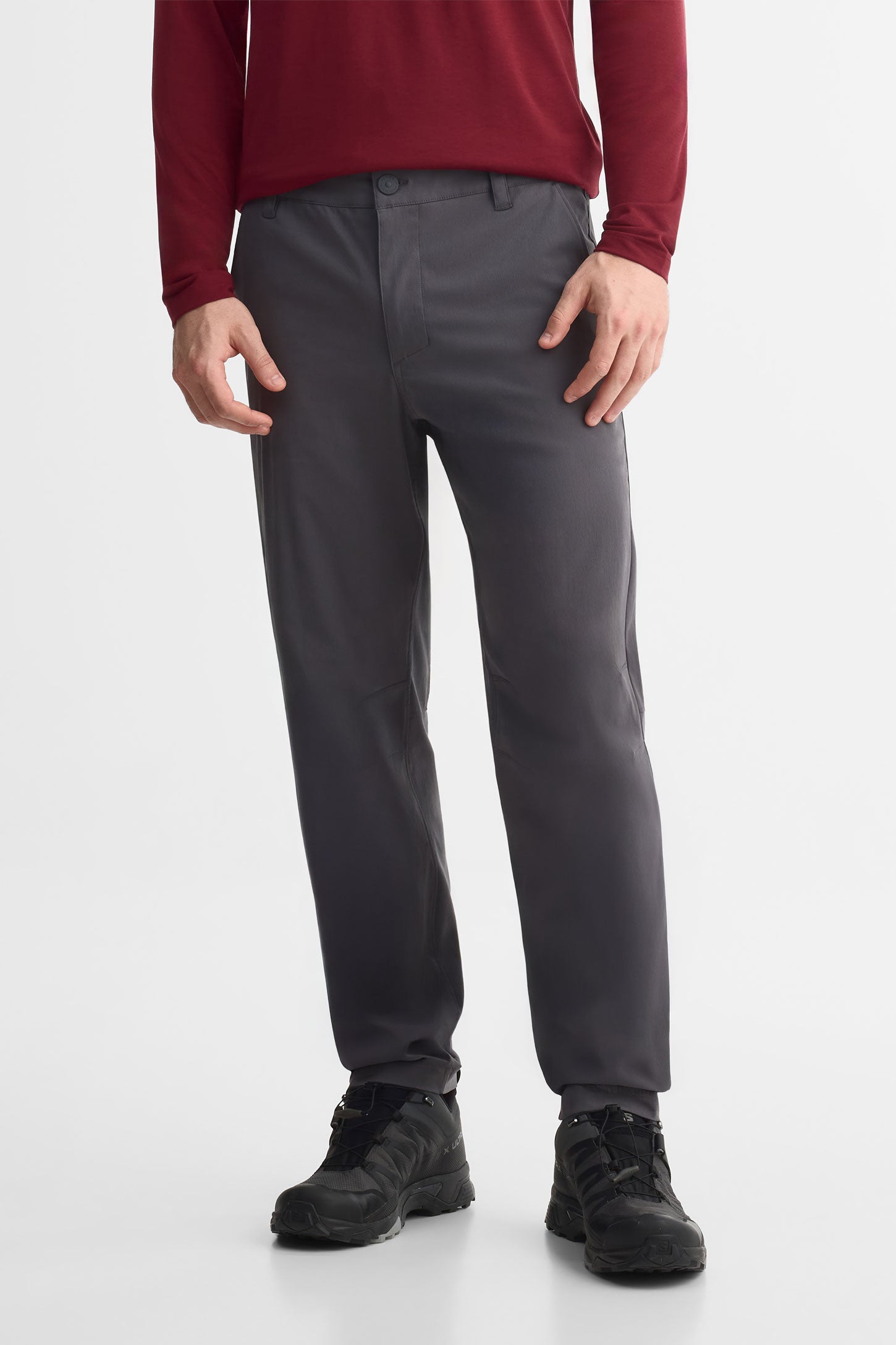 Pantalon cargo coupe semi-ajustée - Homme && CHARBON