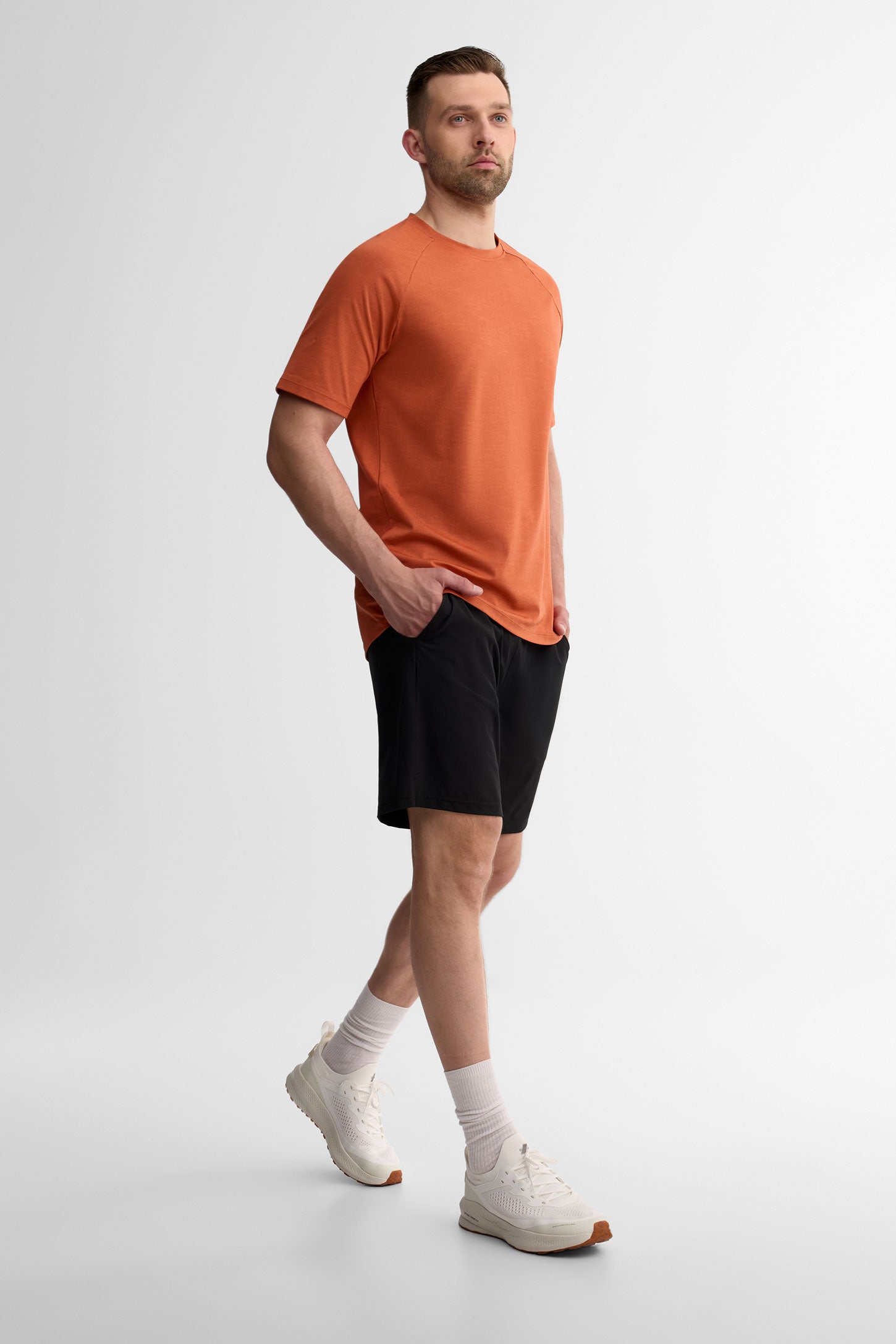 T-shirt col rond - Homme && ORANGE