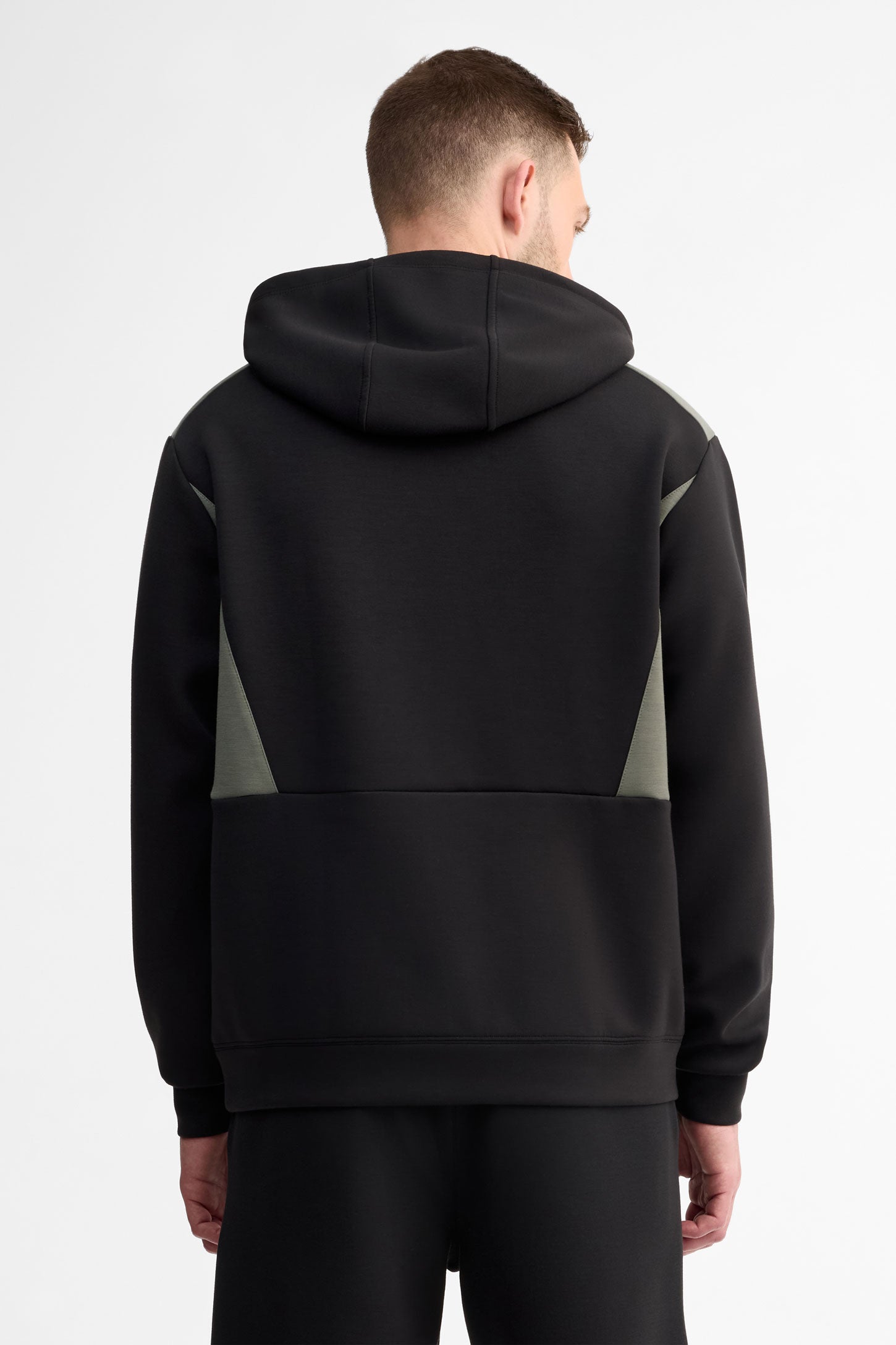 Chandail à capuchon coton ouaté - Homme && NOIR