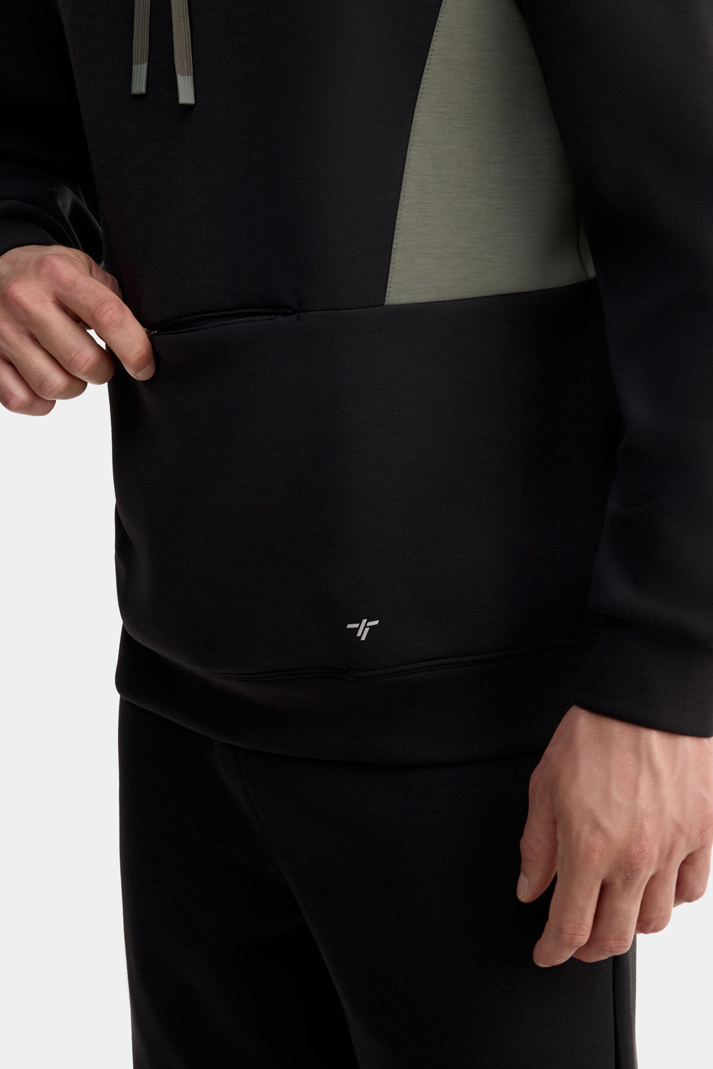 Chandail à capuchon coton ouaté - Homme && NOIR