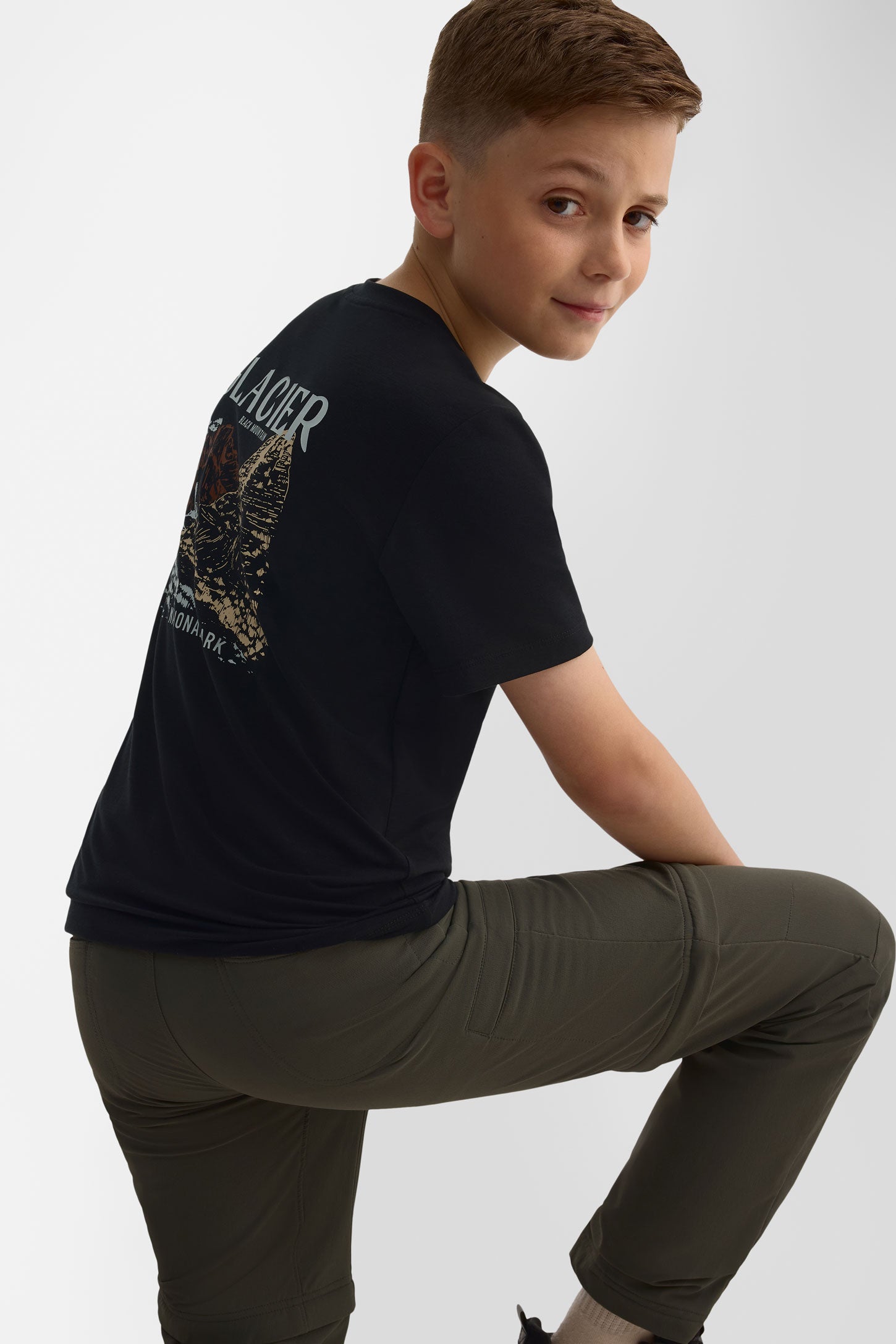 T-shirt col rond - Ado garçon && NOIR