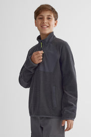 Veste M/l col mock – Ado garçon && CHARBON/MULTI