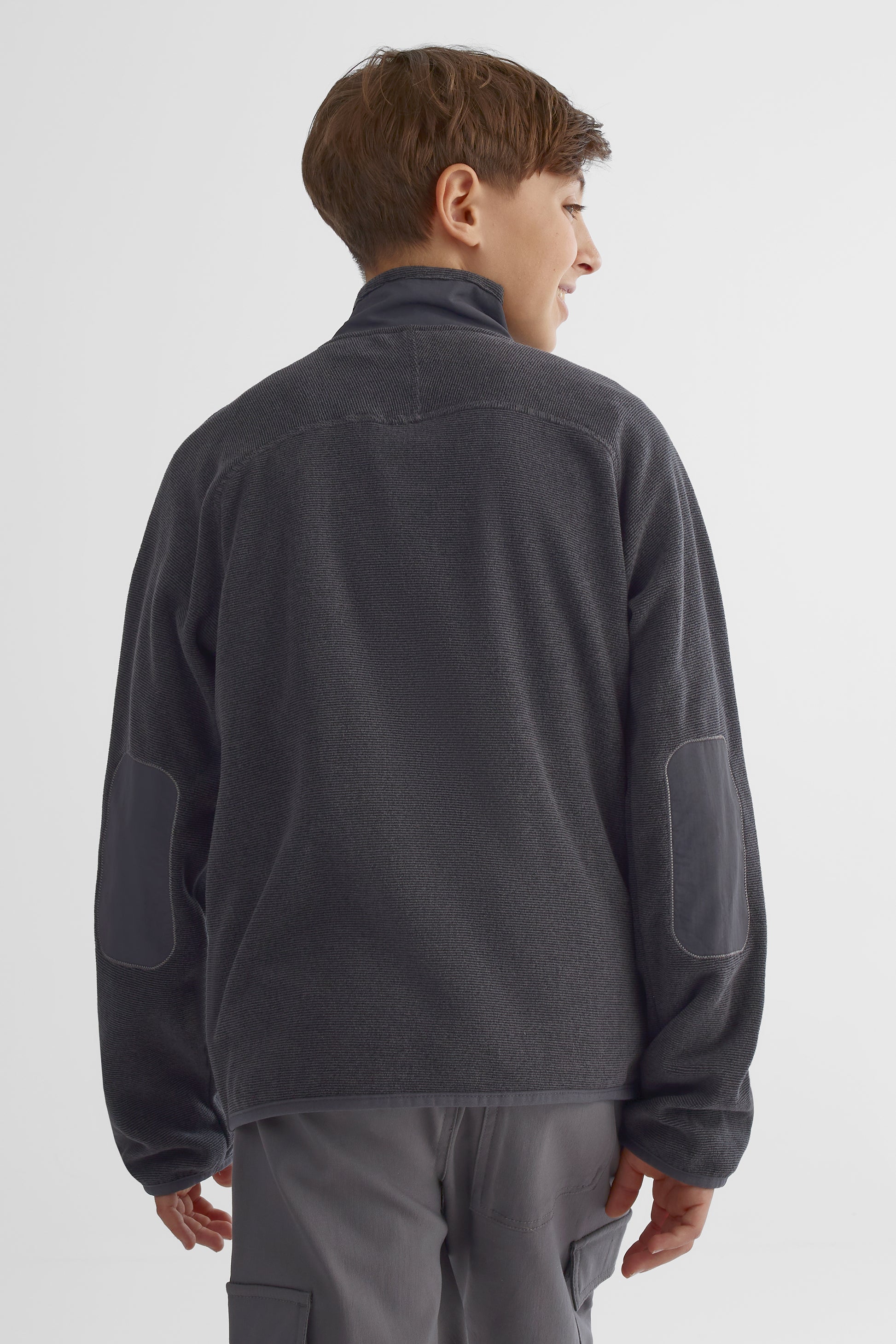 Veste M/l col mock – Ado garçon && CHARBON/MULTI