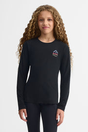 Chandail col rond manches longues - Ado fille && NOIR