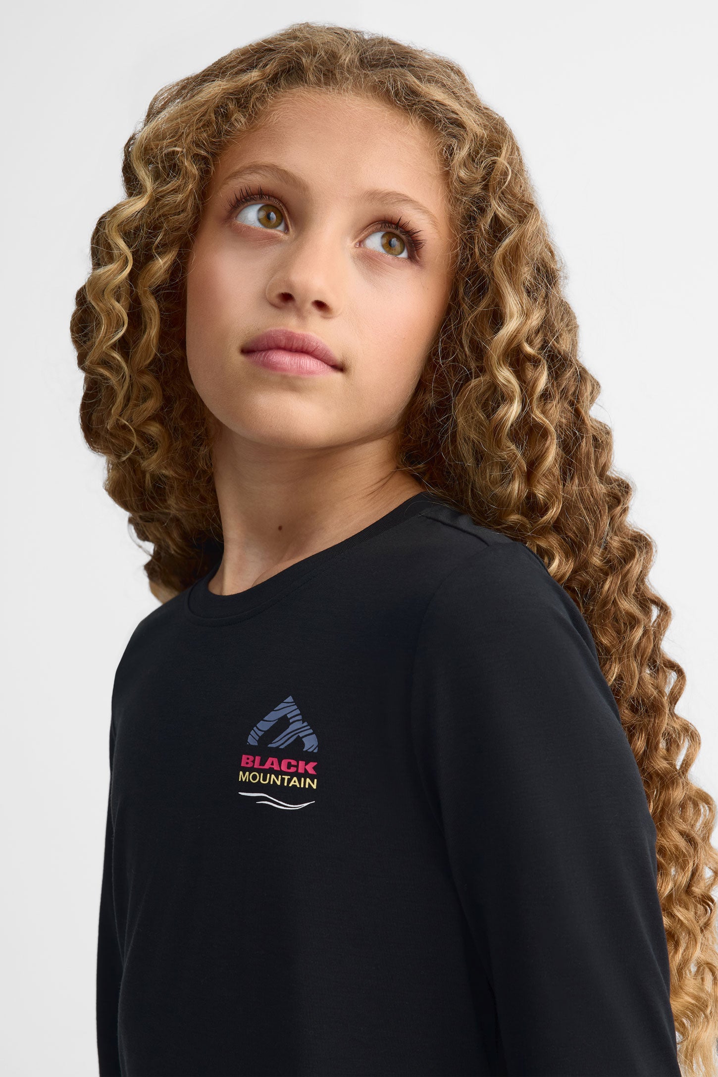 Chandail col rond manches longues - Ado fille && NOIR