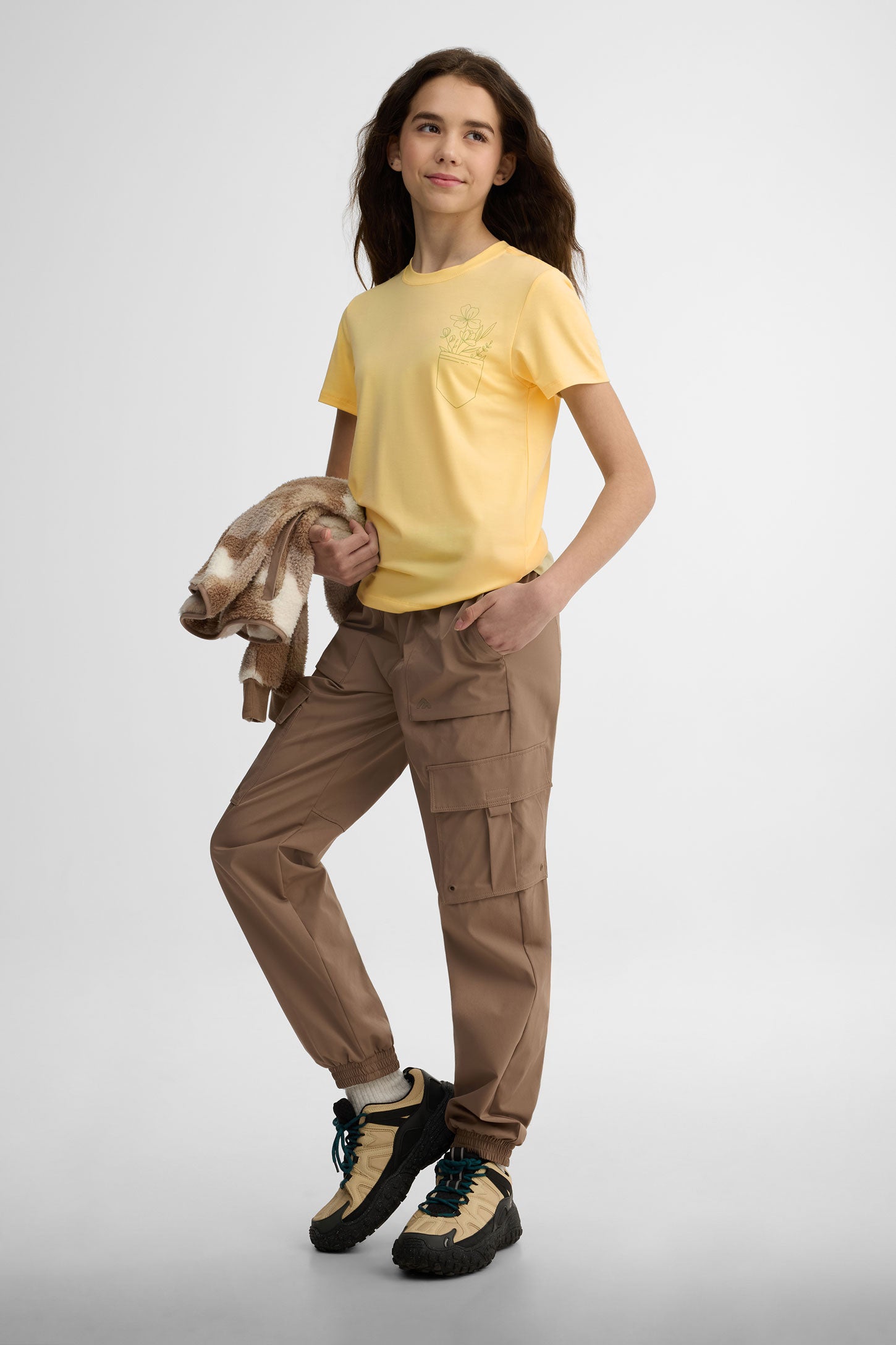 T-shirt col rond semi-ajusté - Ado fille && JAUNE