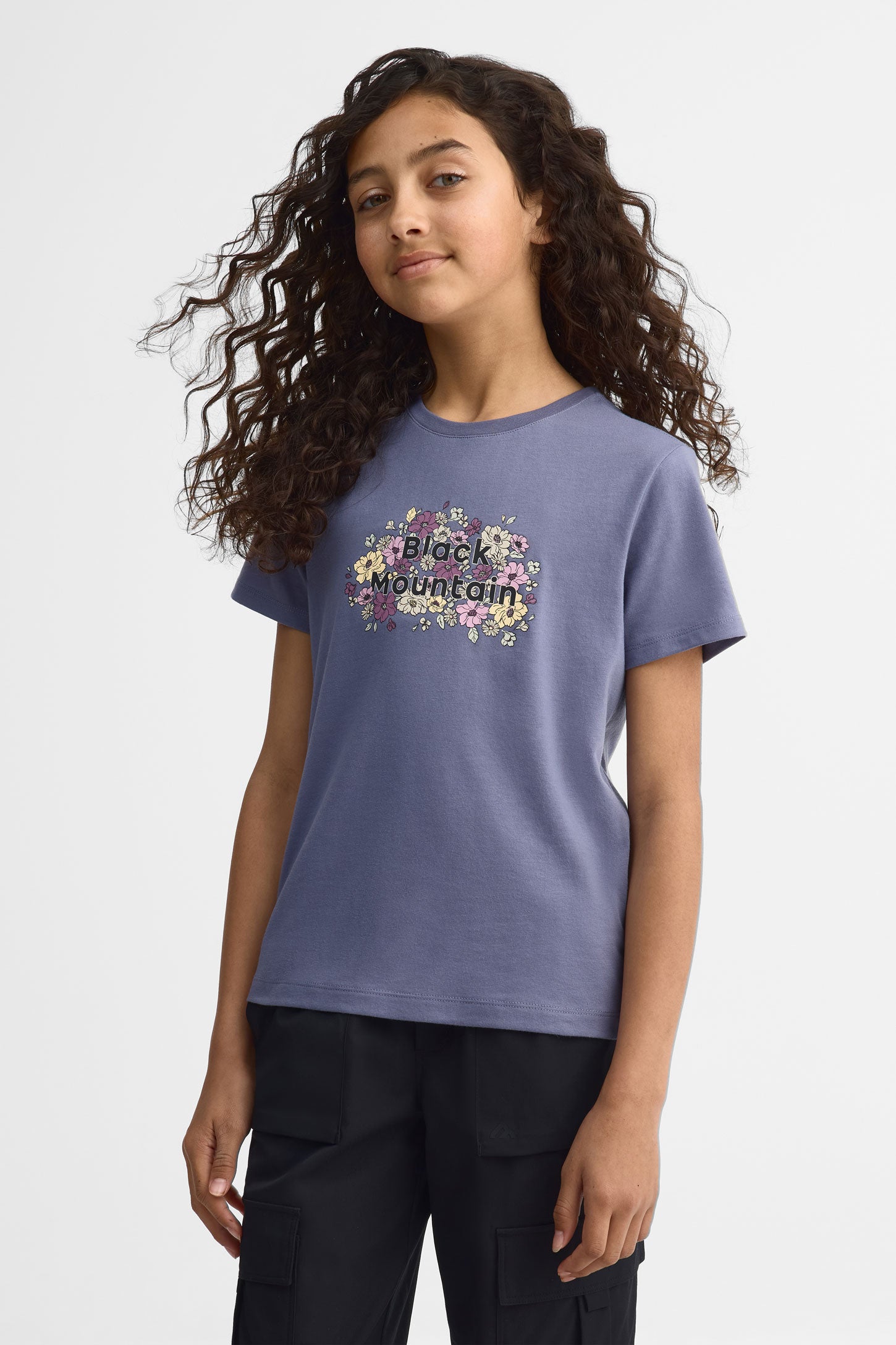 T-shirt col rond coton bio - Ado fille && GRIS
