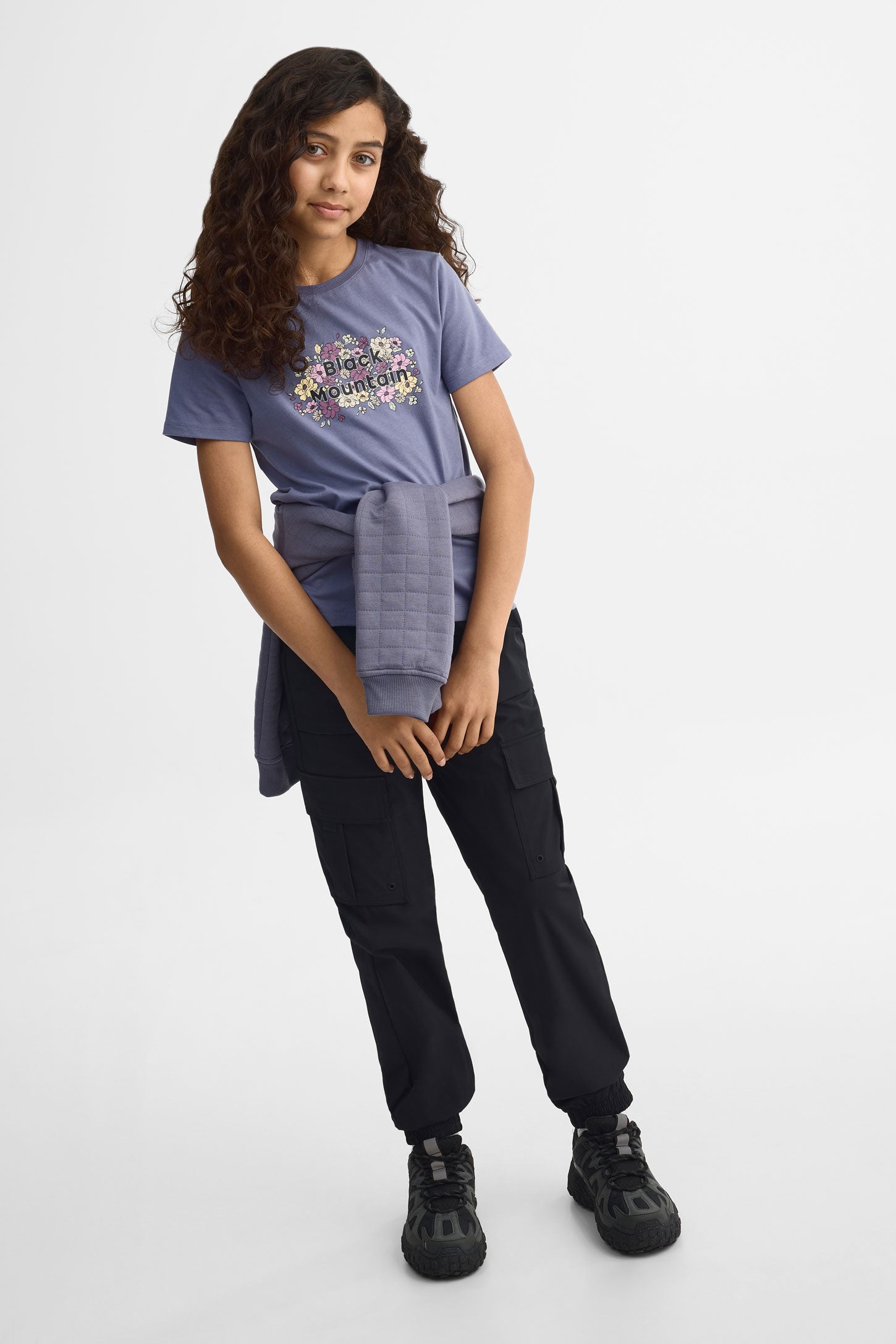 T-shirt col rond coton bio - Ado fille && GRIS