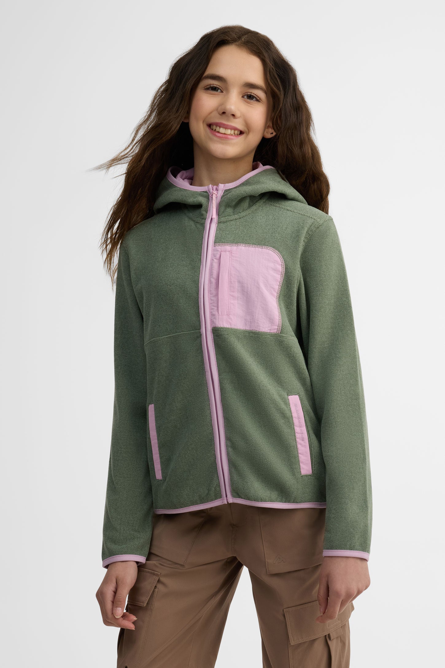 Veste à capuchon - Ado fille && VERT/MULTI