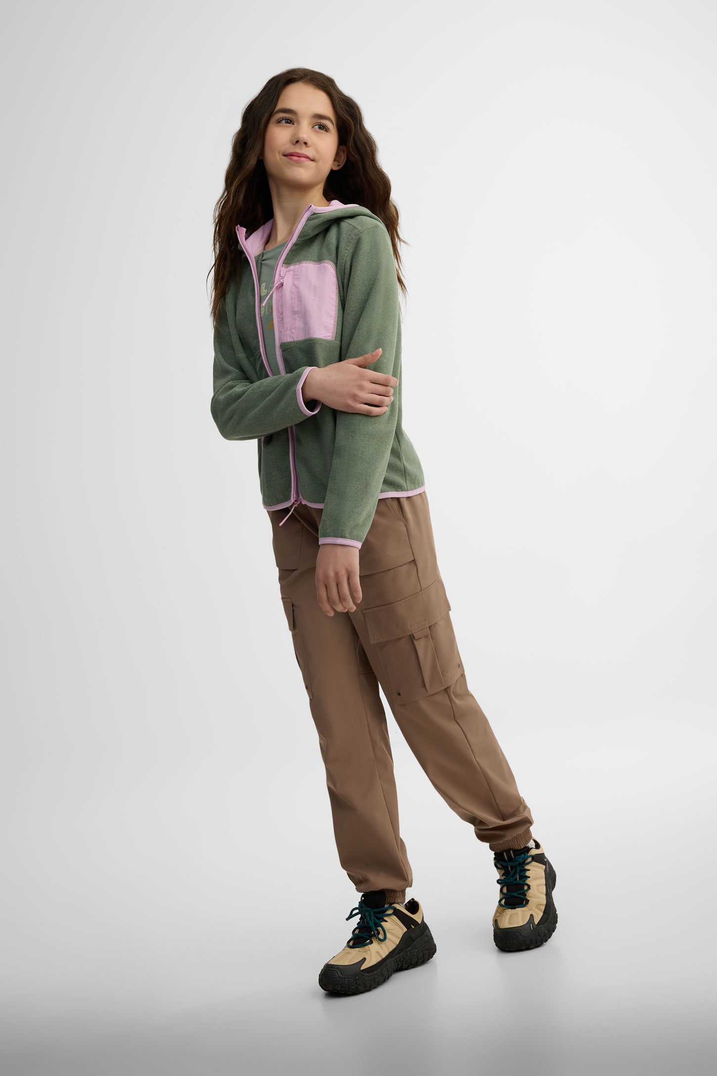 Veste à capuchon - Ado fille && VERT/MULTI