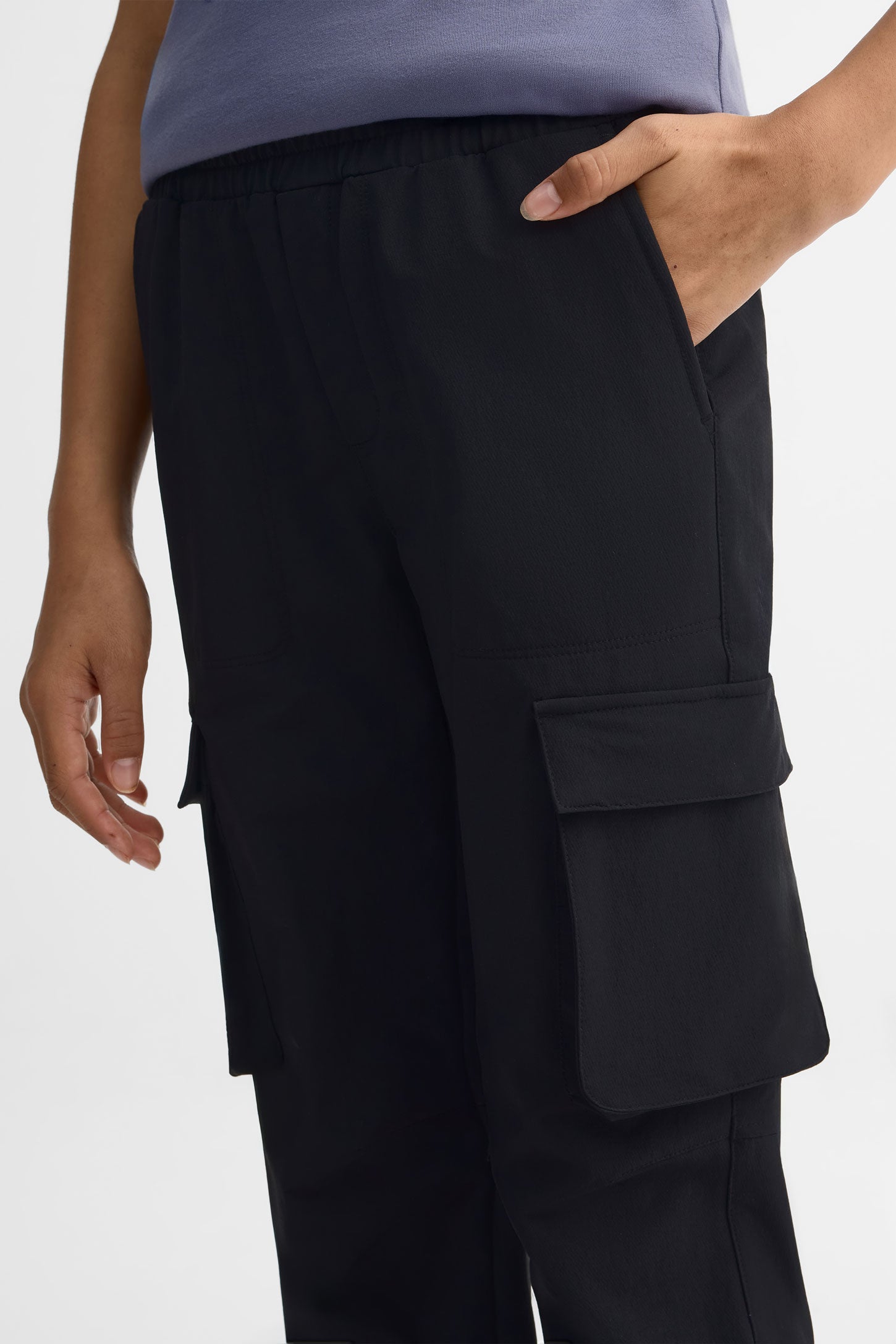 Pantalon cargo - Ado fille && NOIR