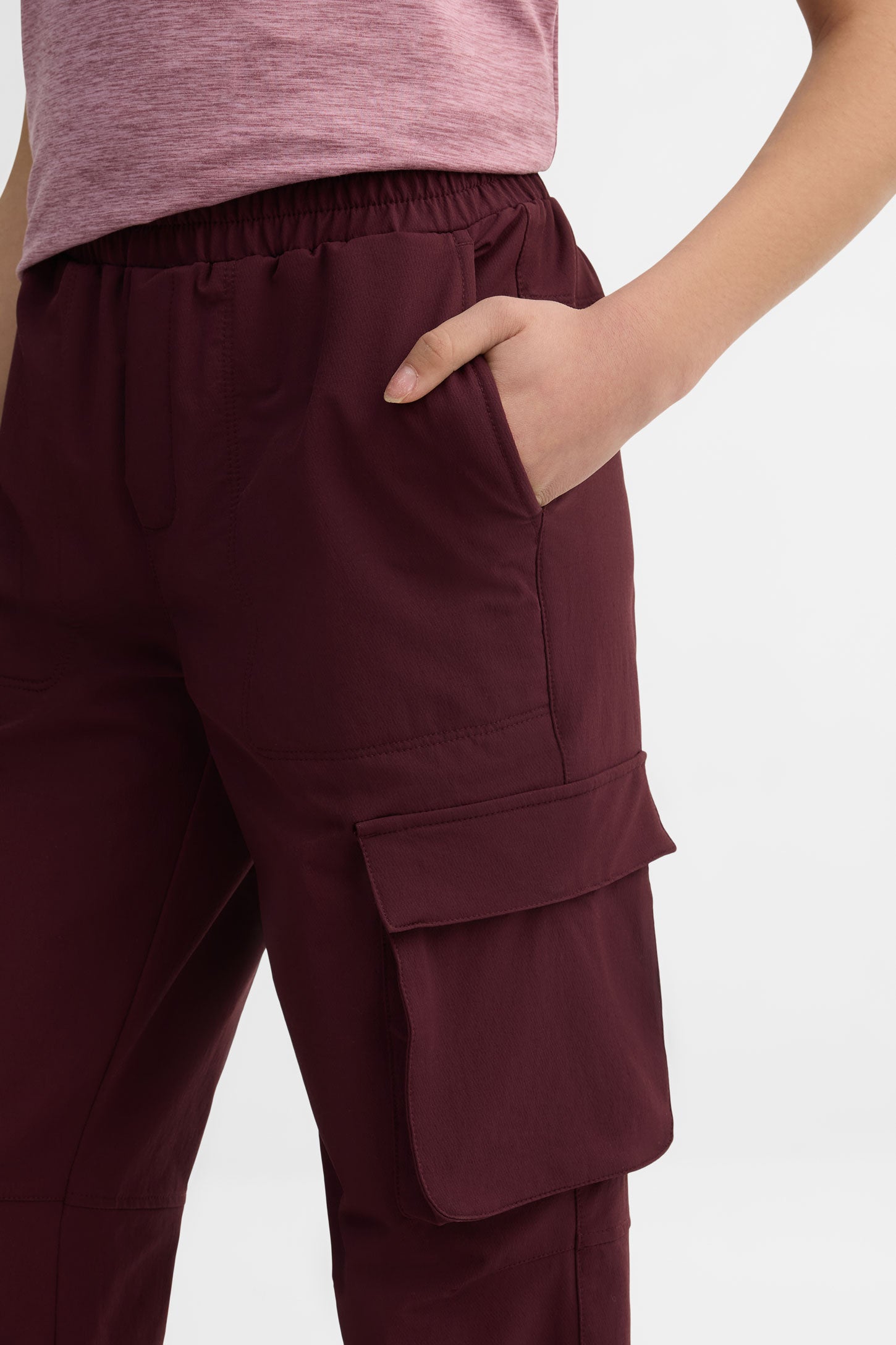 Pantalon cargo - Ado fille && ROUGE VIN
