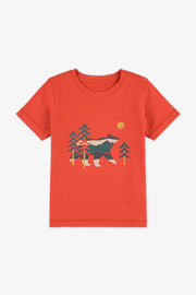 T-shirt col rond - Enfant garçon && ROUGE
