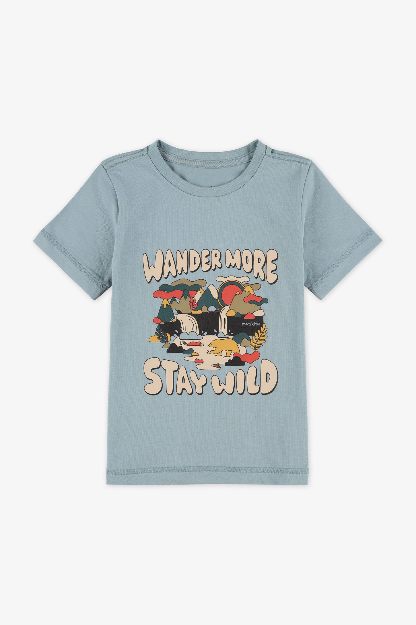 T-shirt col rond - Enfant garçon && BLEU