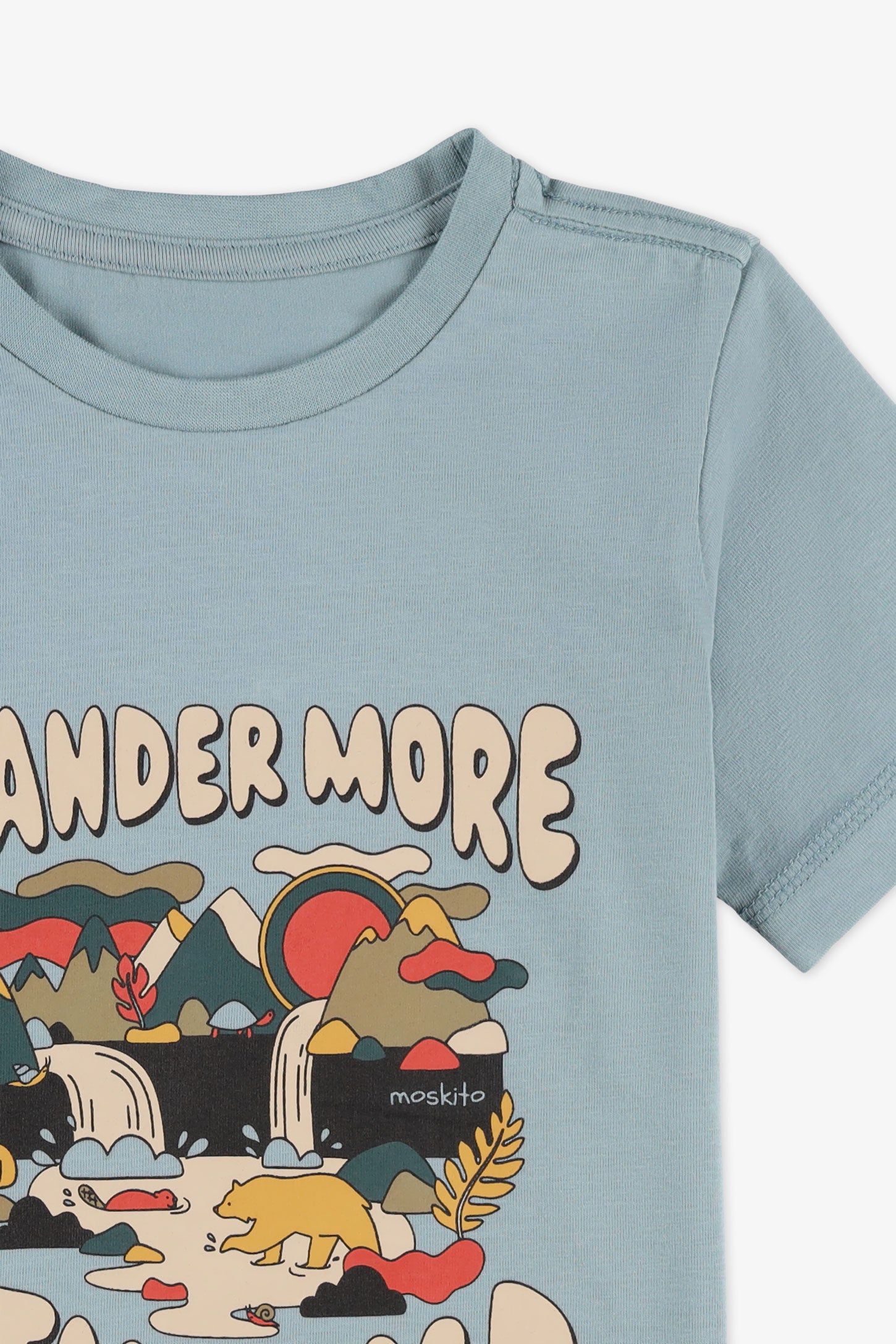 T-shirt col rond - Enfant garçon && BLEU