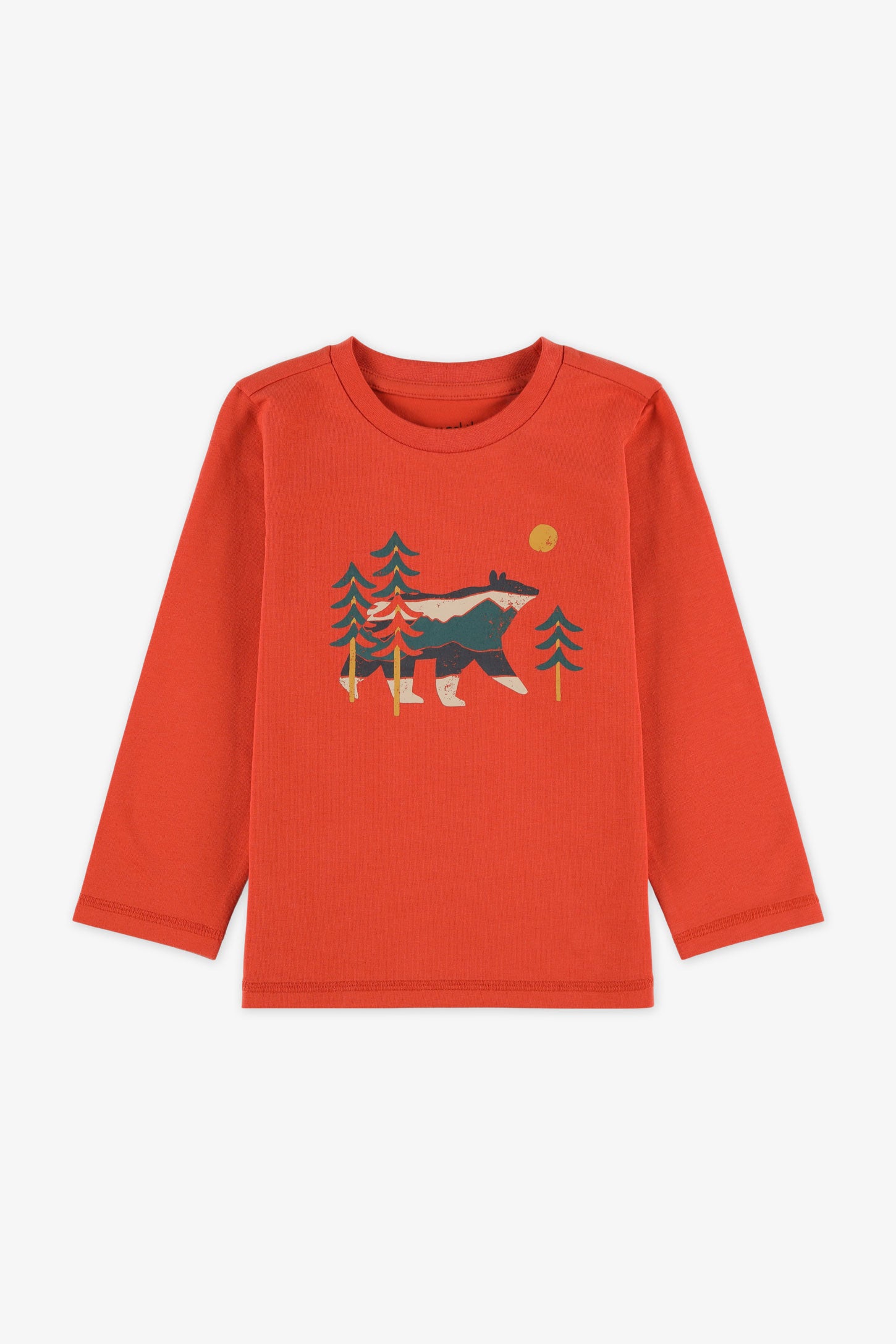 Chandail col rond manches longues - Bébé garçon && ROUGE