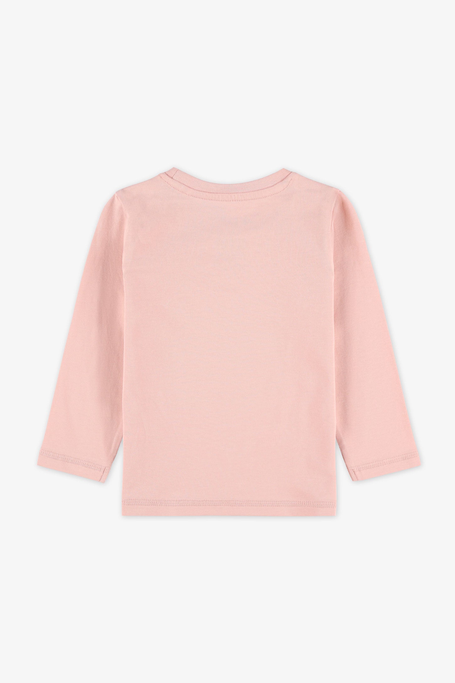 Chandail col rond manches longues - Bébé fille && ROSE