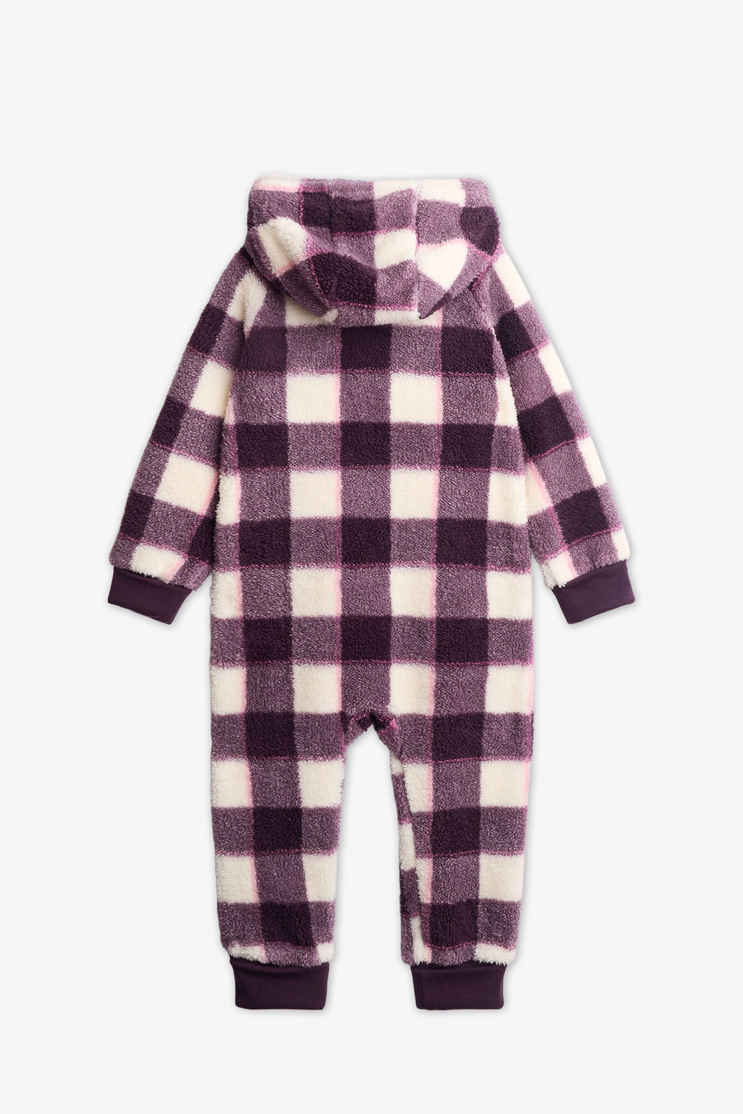 Ensemble 1-pièce à capuchon, 2T-3T - Bébé fille && PRUNE/MULTI