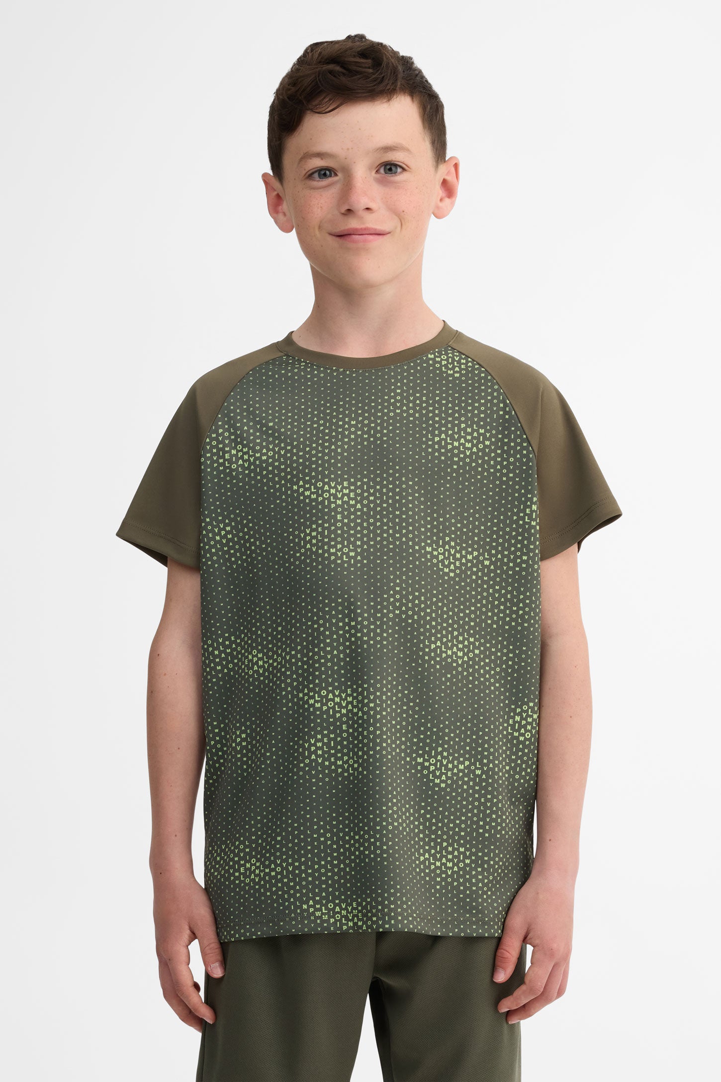 T-shirt col rond - Ado garçon && KAKI/MULTI