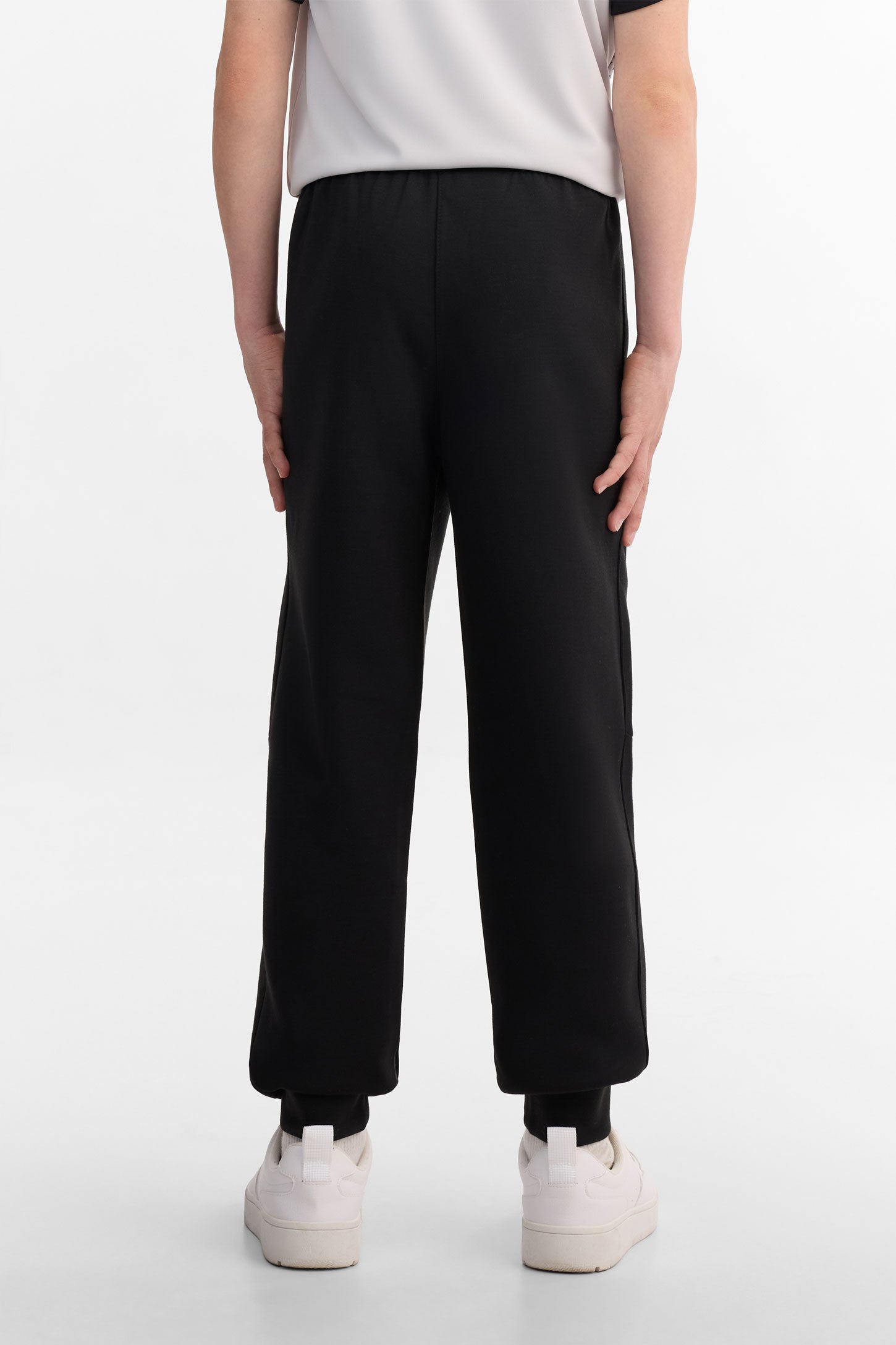 Pantalon jogger coton ouaté - Ado garçon && NOIR
