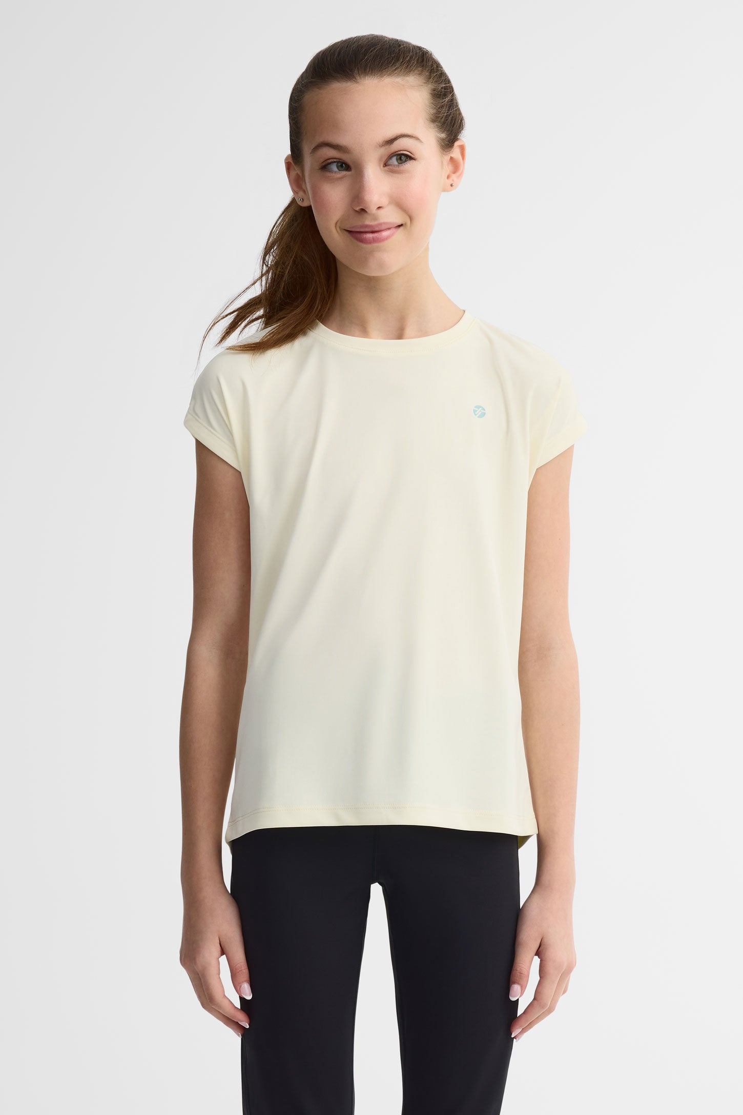 T-shirt col rond - Ado fille && JAUNE