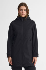 Manteau à capuchon imperméable - Femme && NOIR