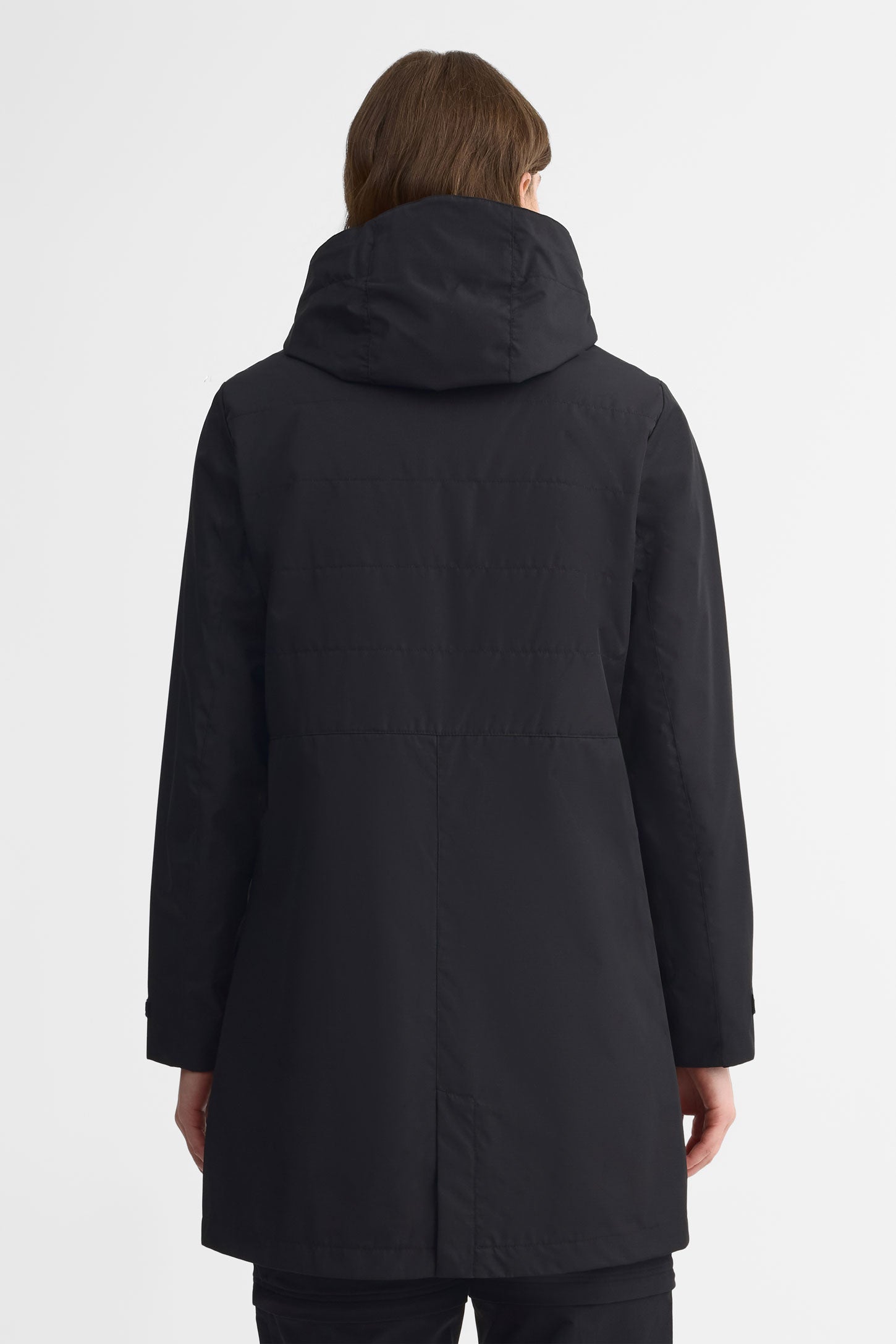 Manteau à capuchon imperméable - Femme && NOIR