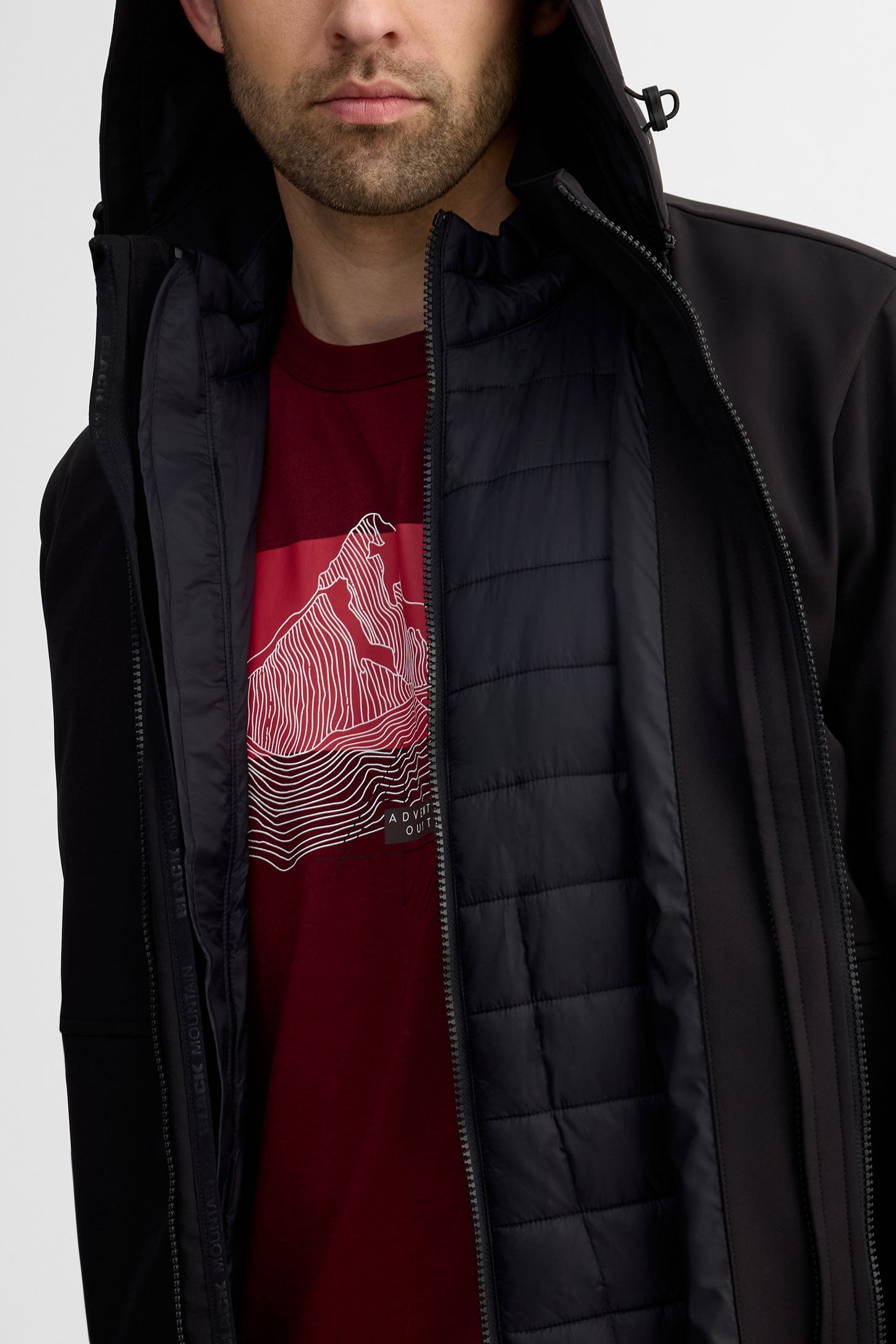 Manteau 3-en-1 imperméable - Homme && NOIR