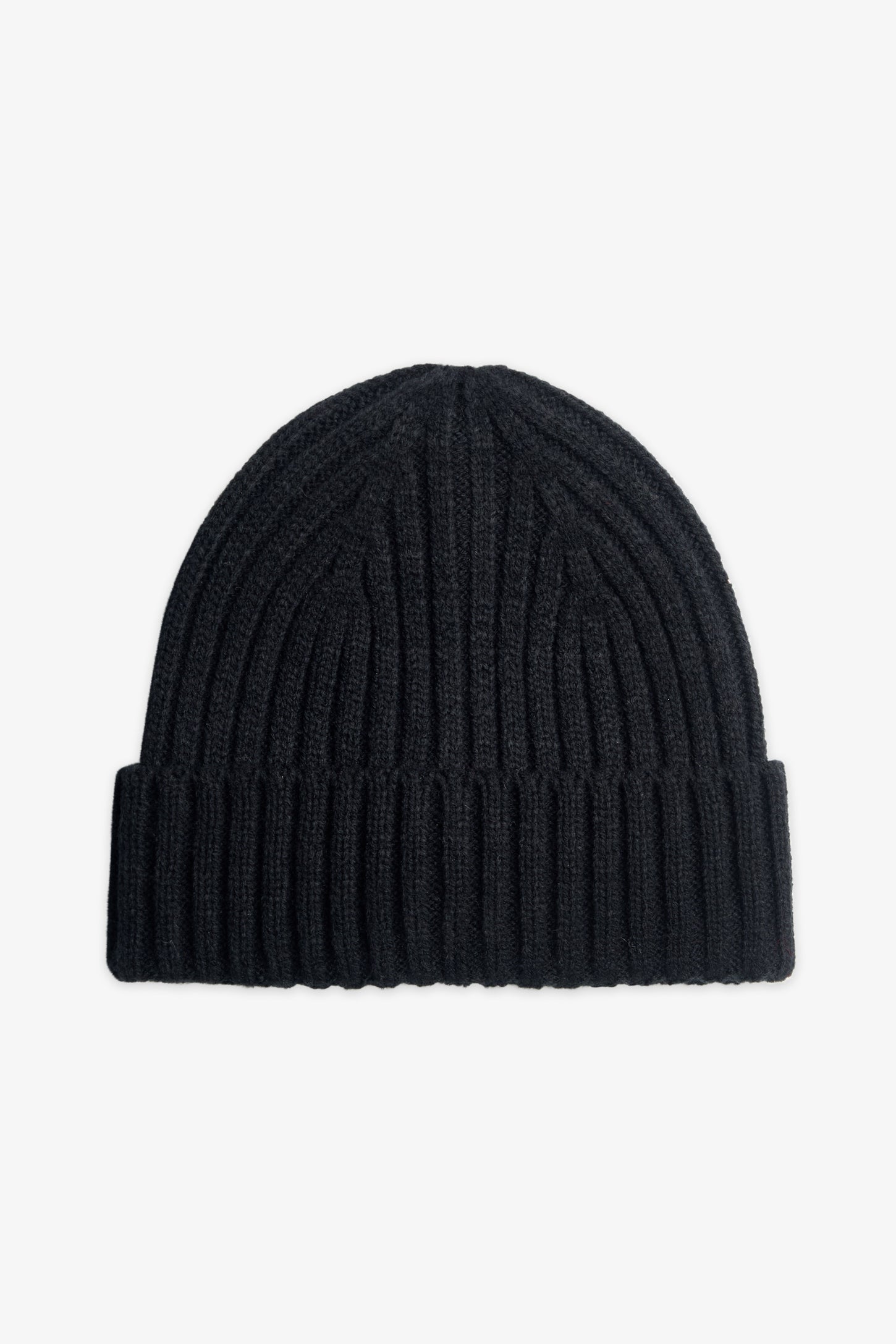 Tuque à revers tricot côtelé - Bébé garçon && NOIR