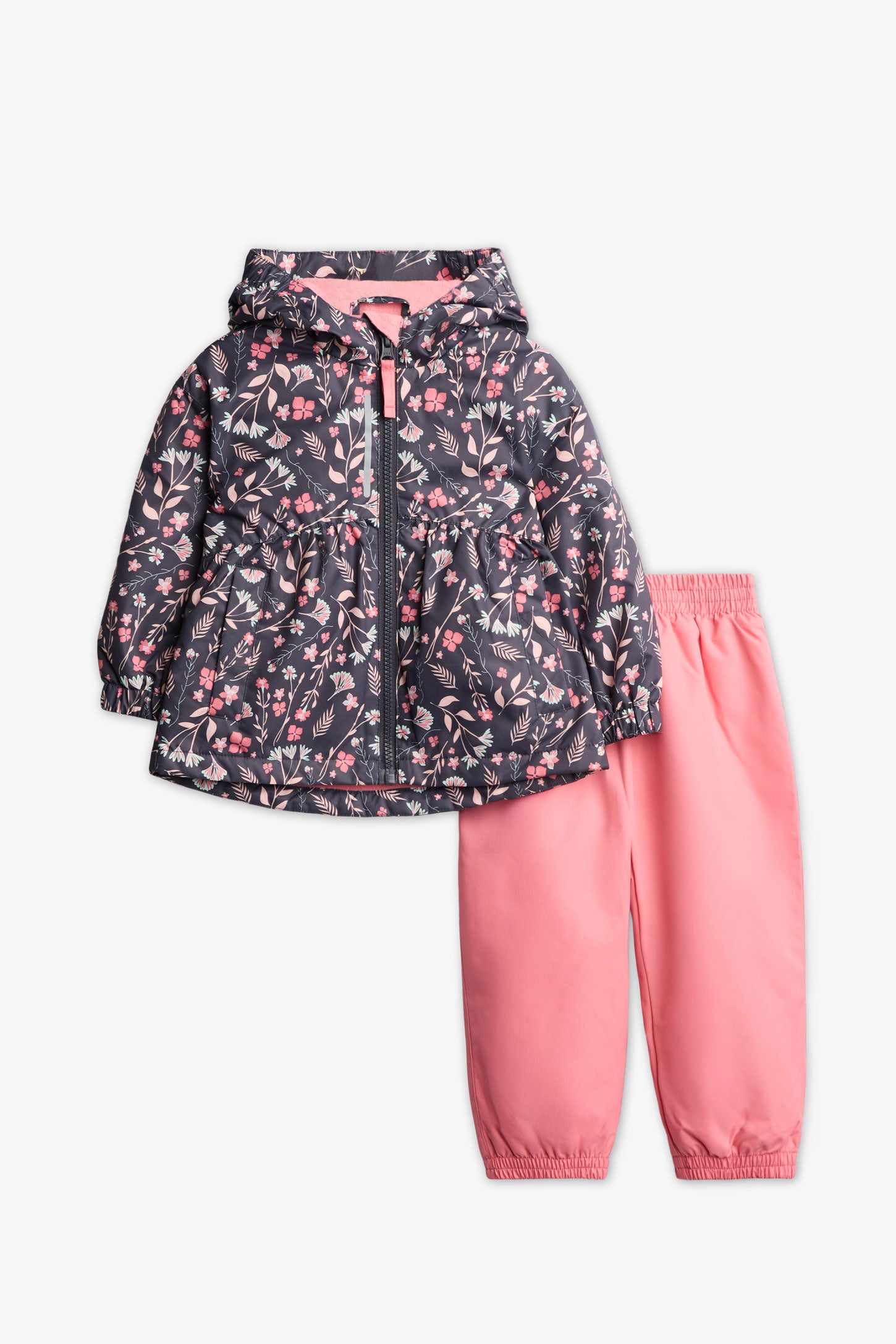 Ensemble de pluie 2-pièces mi-saison - Bébé fille && CHARBON/MULTI