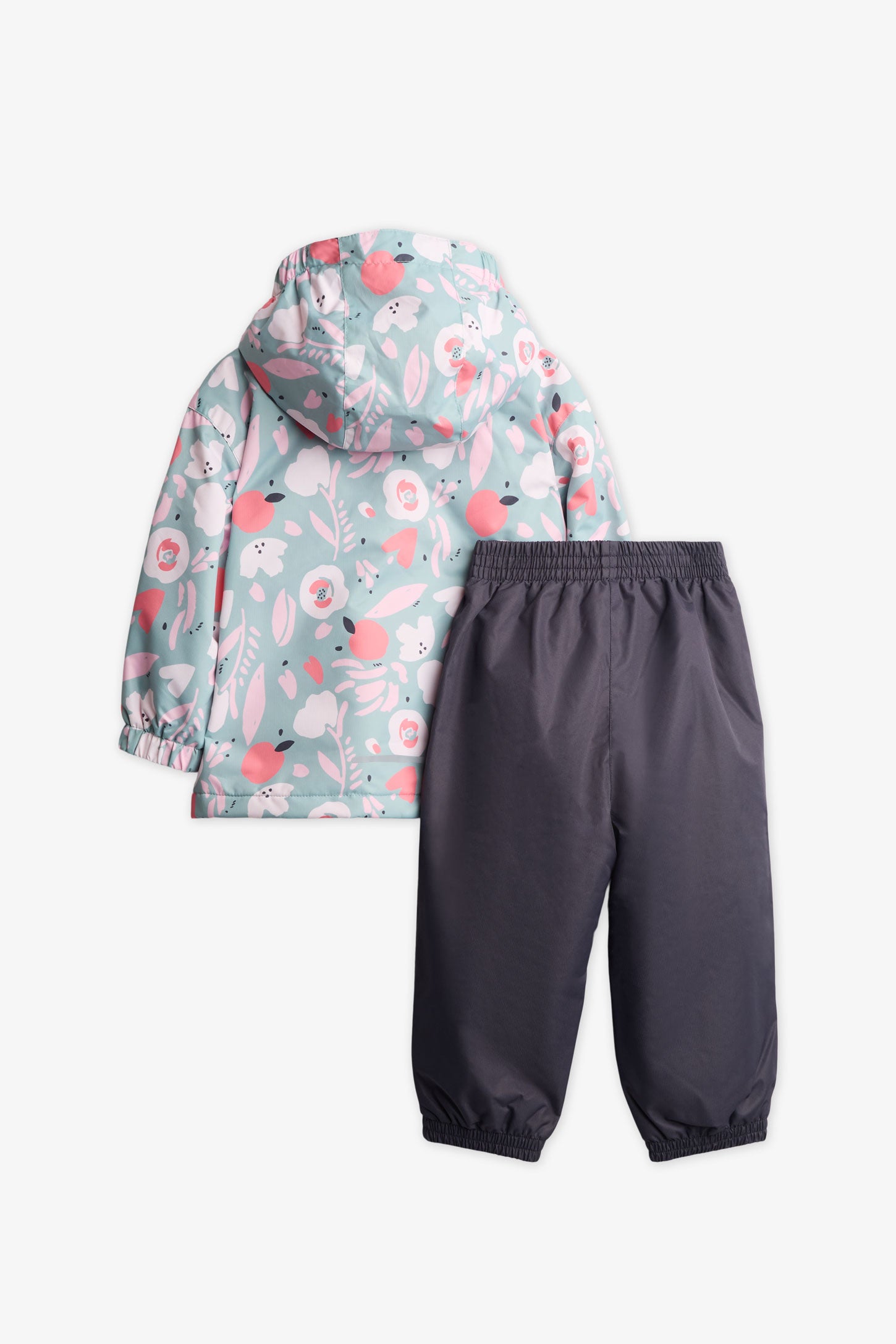 Ensemble de pluie 2-pièces mi-saison - Bébé fille && AQUA/MULTI