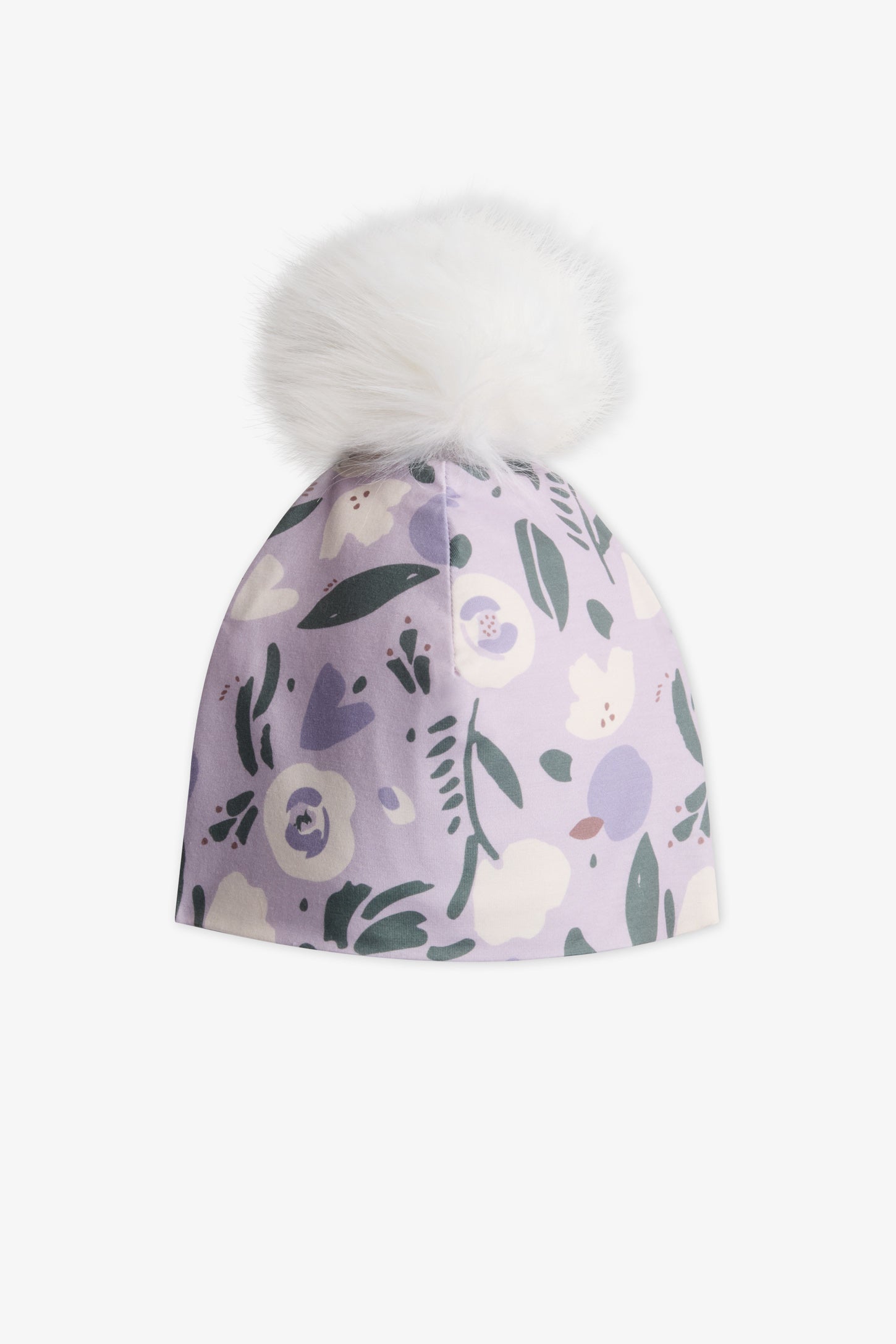 Tuque à pompon doublée - Bébé fille && LILAS MULTI