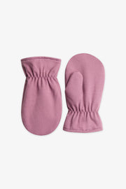 Mitaines en coton doublées - Bébé fille && MAUVE