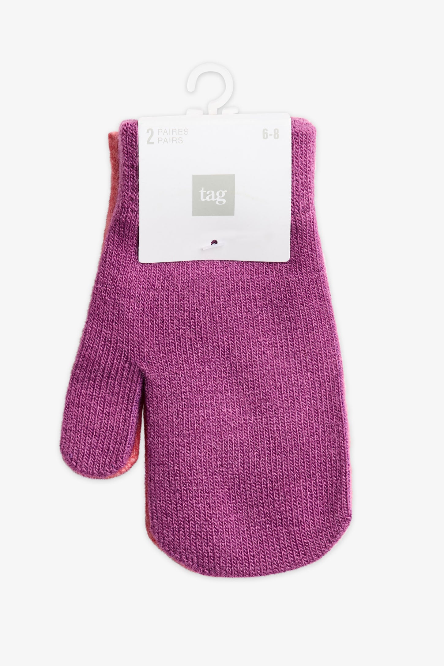 Lot de 2 paires mitaines magiques, 2/10$ - Enfant fille && MAUVE FONCE