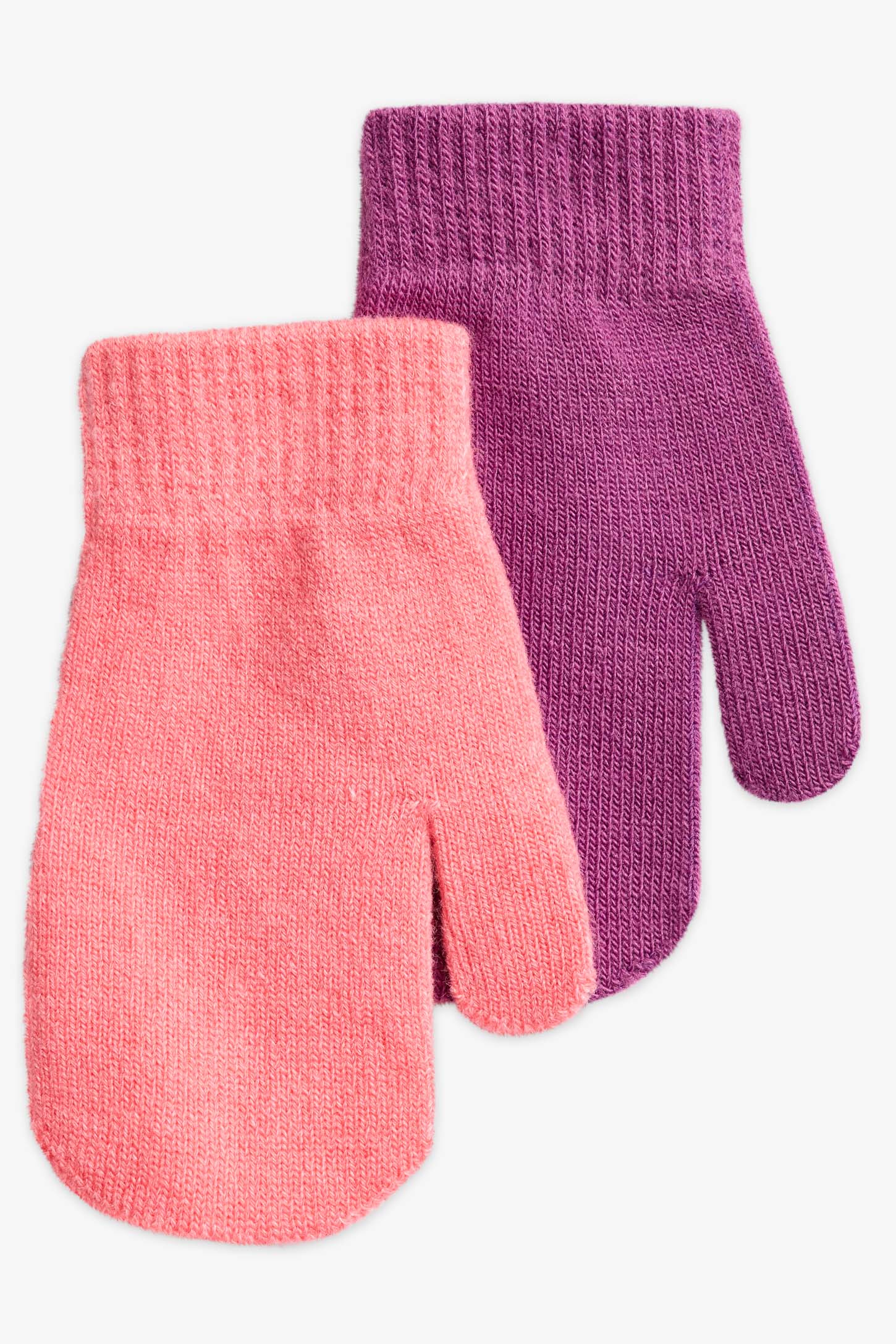 Lot de 2 paires mitaines magiques, 2/10$ - Enfant fille && MAUVE FONCE