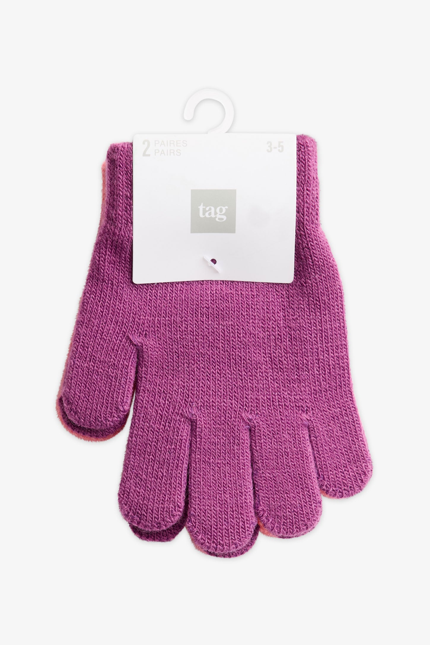 Lot de 2 paires de gants magiques, 2/10$ - Enfant fille && MAUVE FONCE