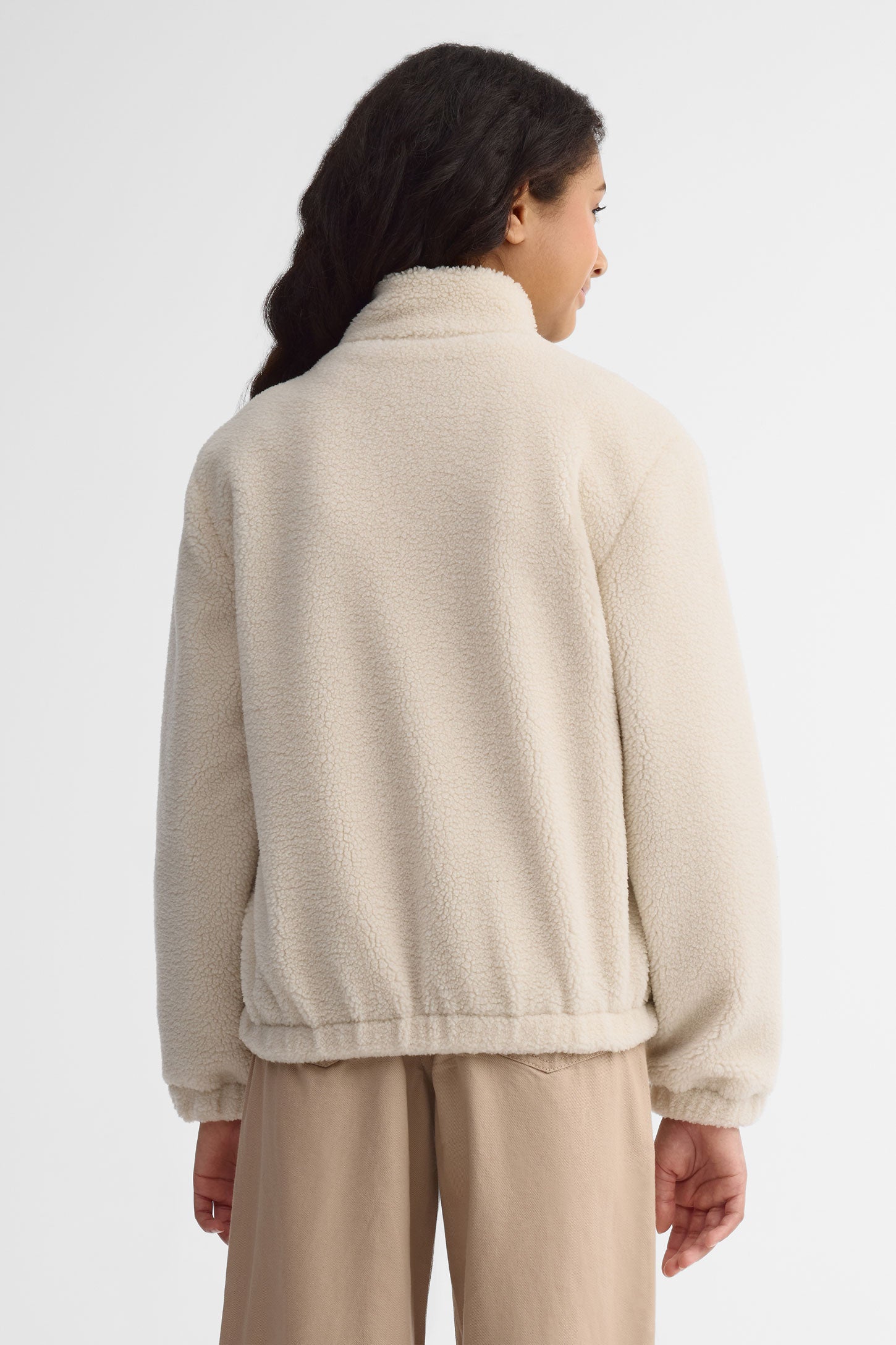 Manteau en sherpa doublé - Ado fille && BEIGE