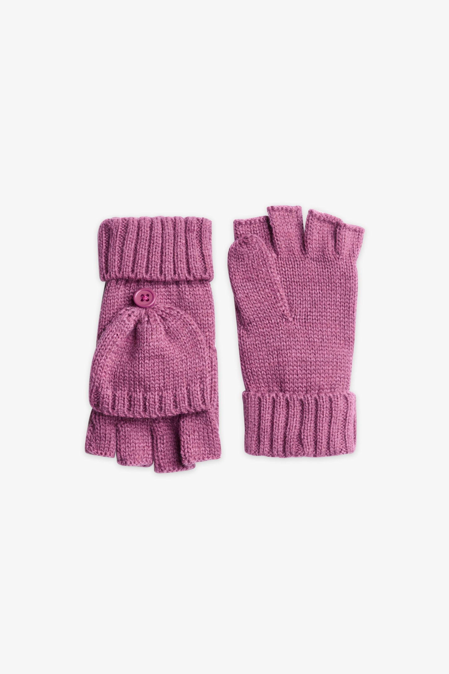 Mitaines convertibles - Ado fille && MAUVE FONCE