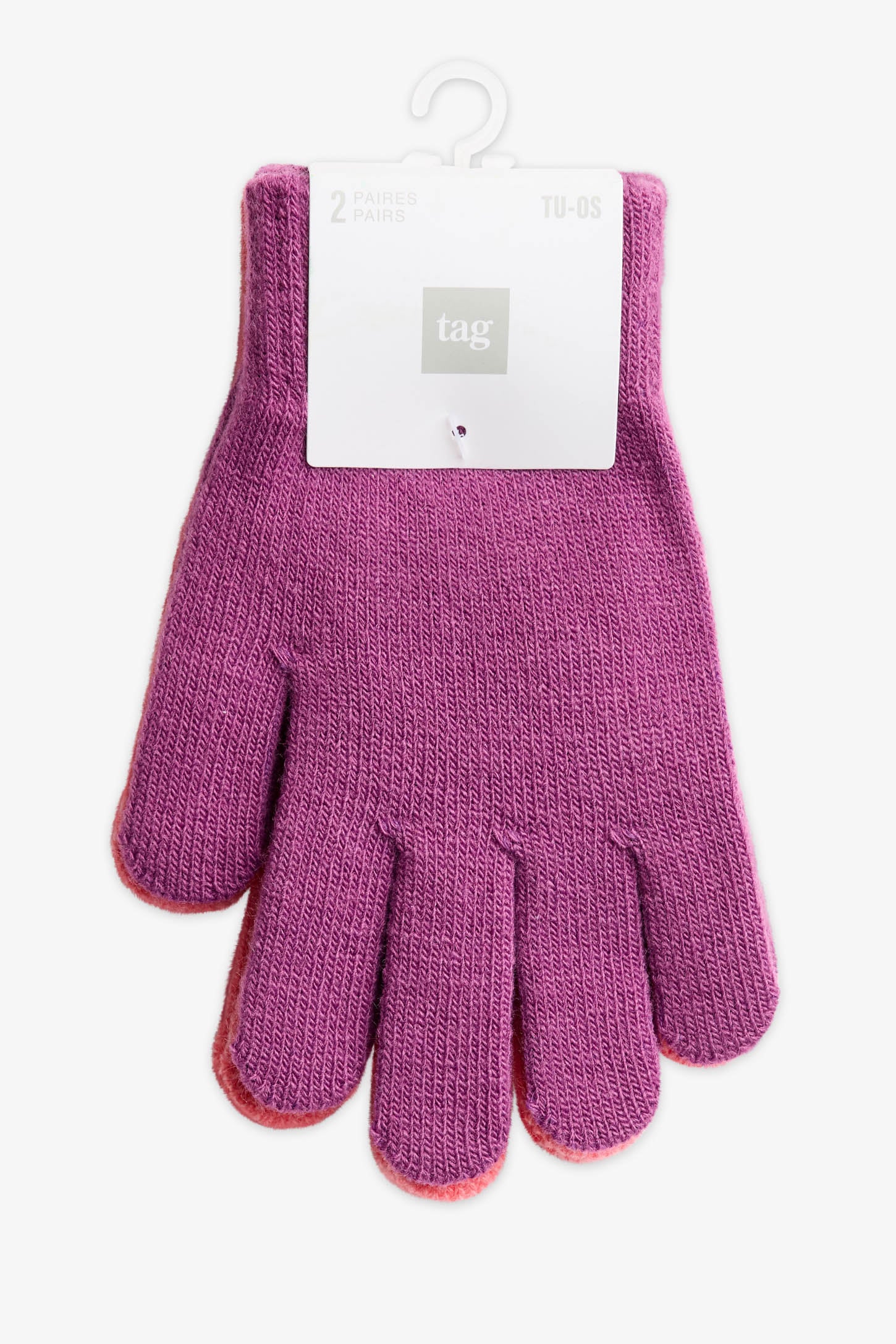 Lot de 2 paires de gants magiques, 2/10$ - Ado fille && MAUVE FONCE