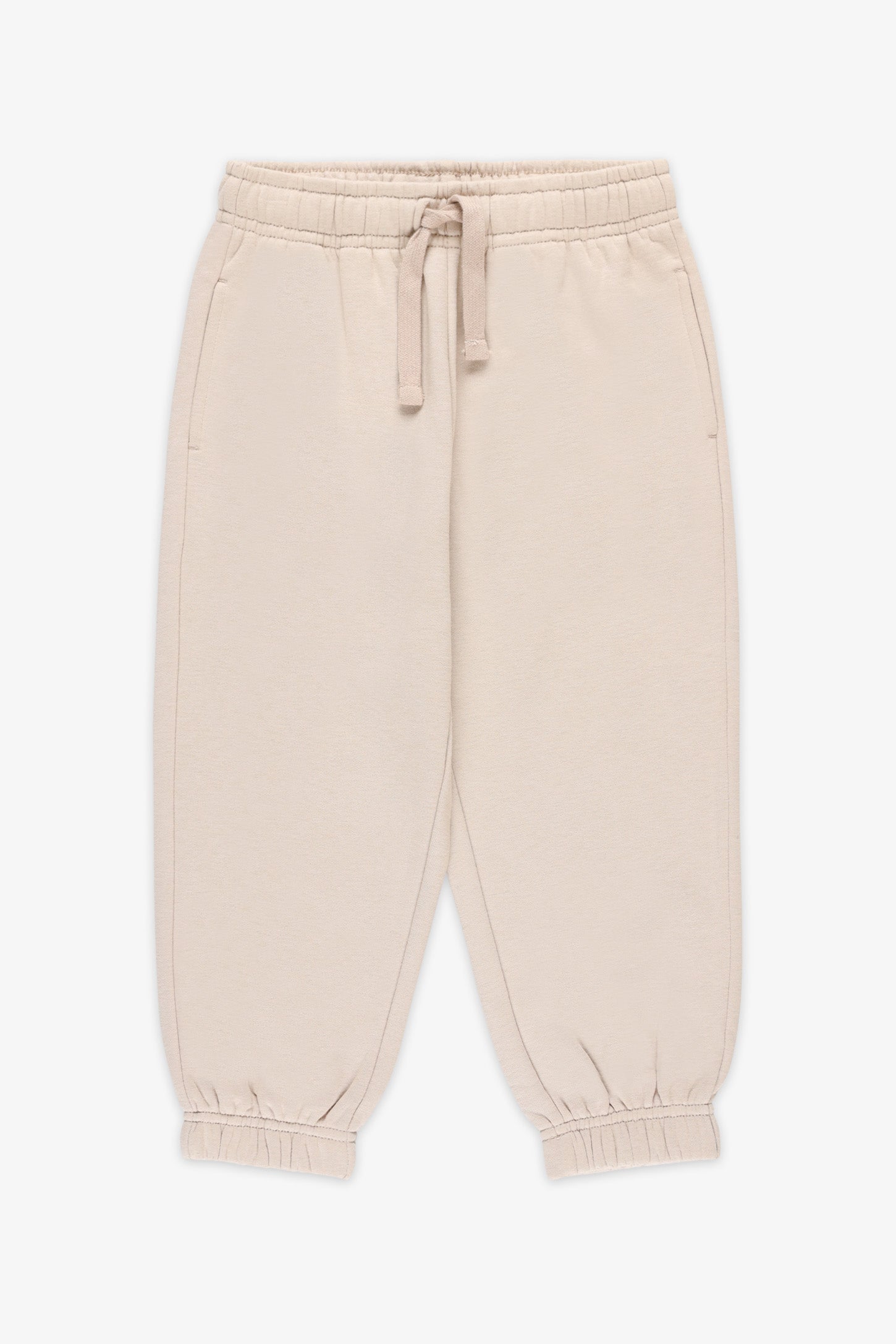 Pantalon jogger coton ouaté - Enfant fille && BEIGE