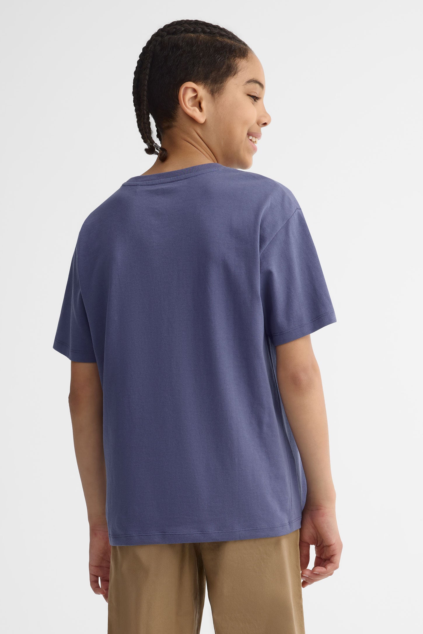 T-shirt col rond coton - Ado garçon && BLEU