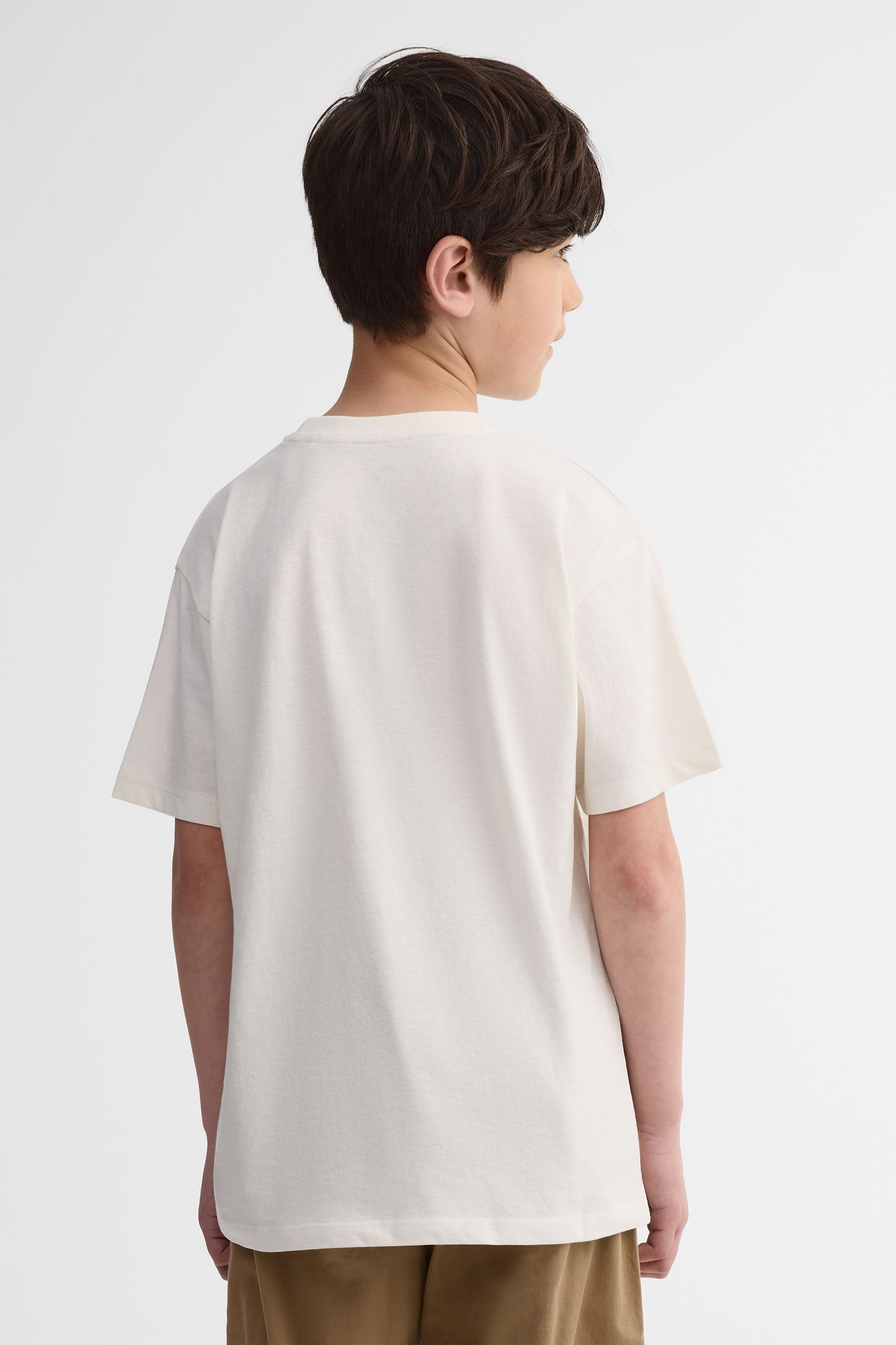 T-shirt col rond coton, 2/25$ - Ado garçon && CREME