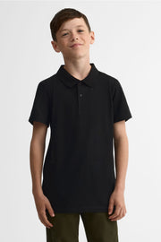 Polo manches courtes coton - Ado garçon && NOIR