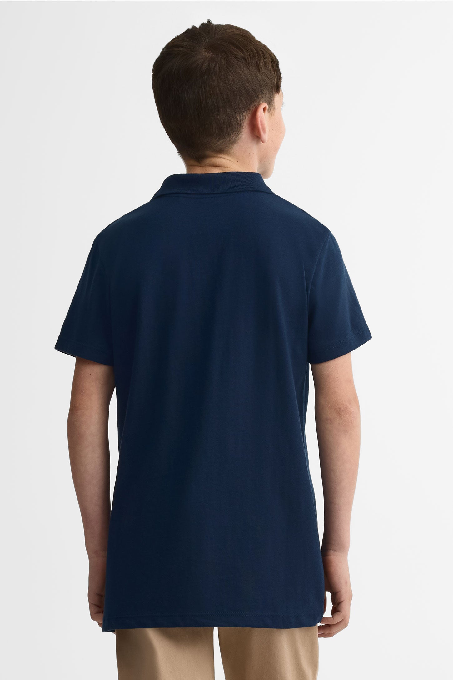 Polo manches courtes coton - Ado garçon && MARIN