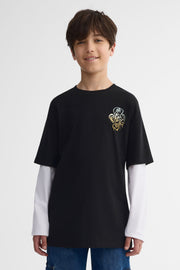 Chandail manches longues, 2/25$ - Ado garçon && NOIR