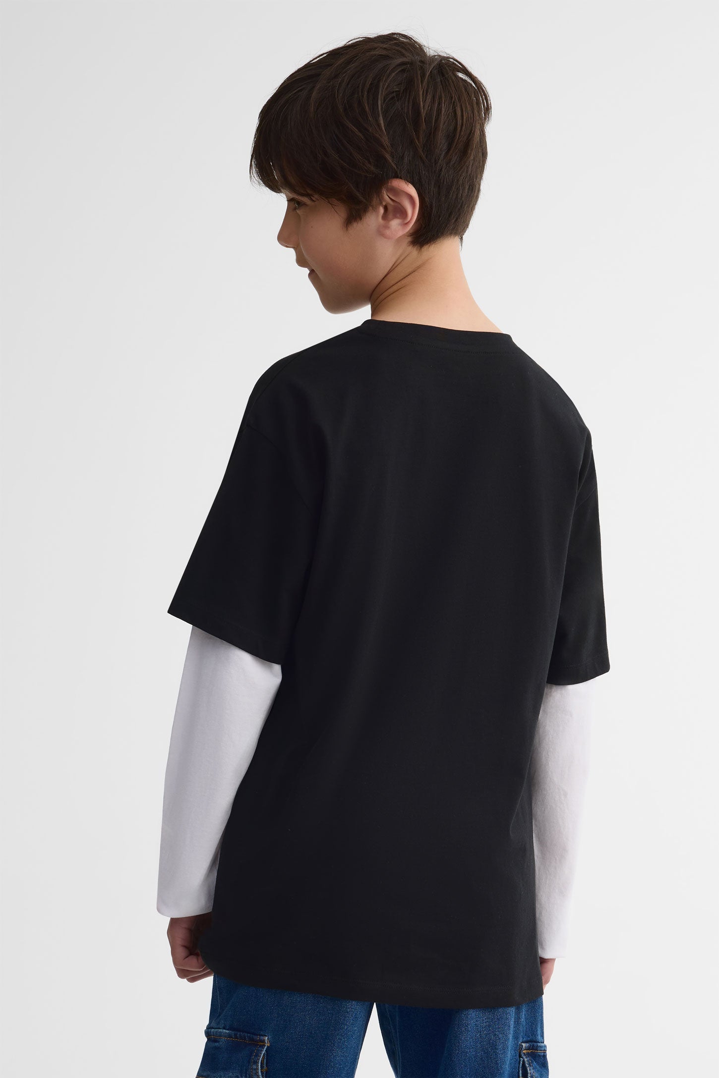 Chandail manches longues, 2/25$ - Ado garçon && NOIR