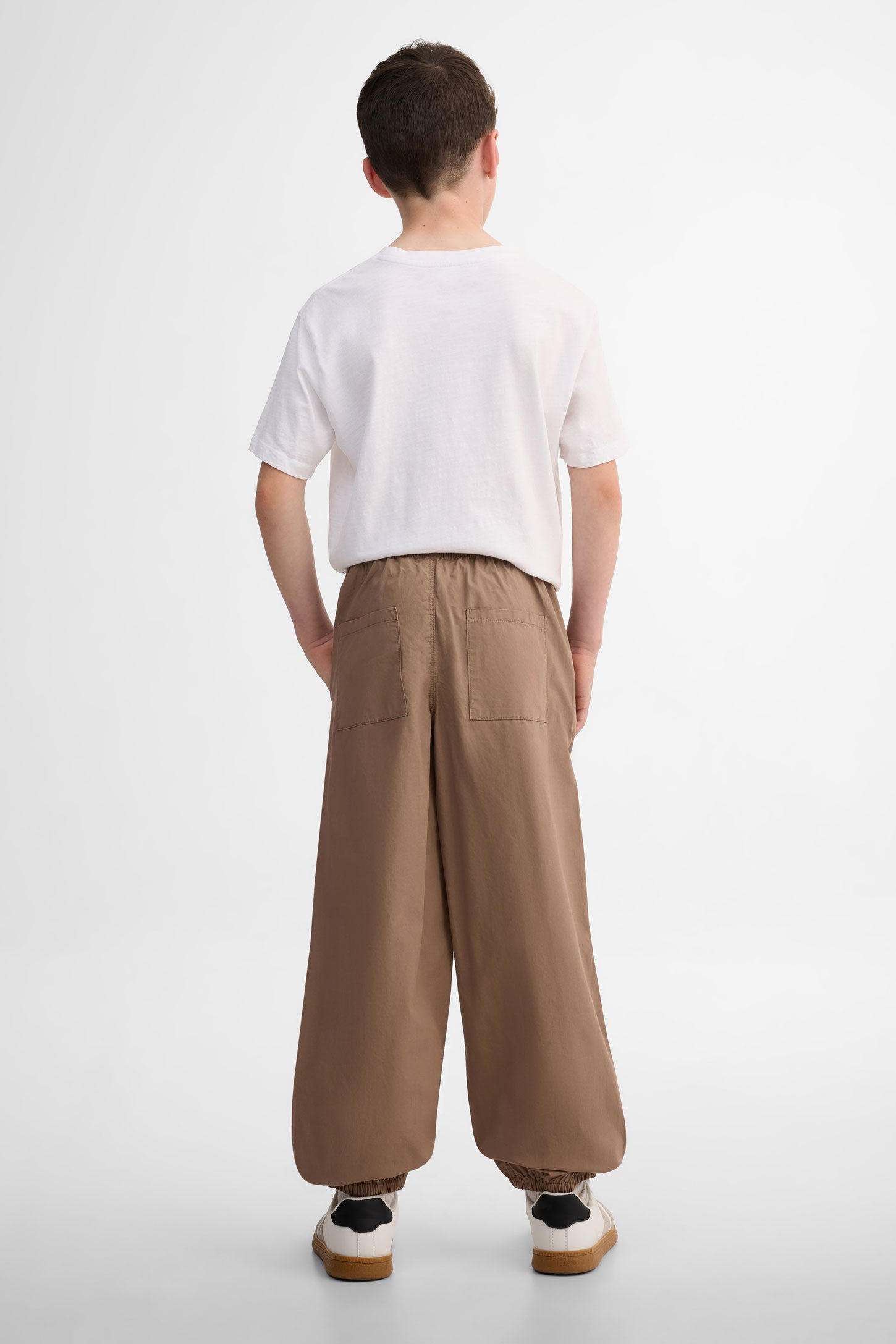 Pantalon parachute coton - Ado garçon && TAUPE